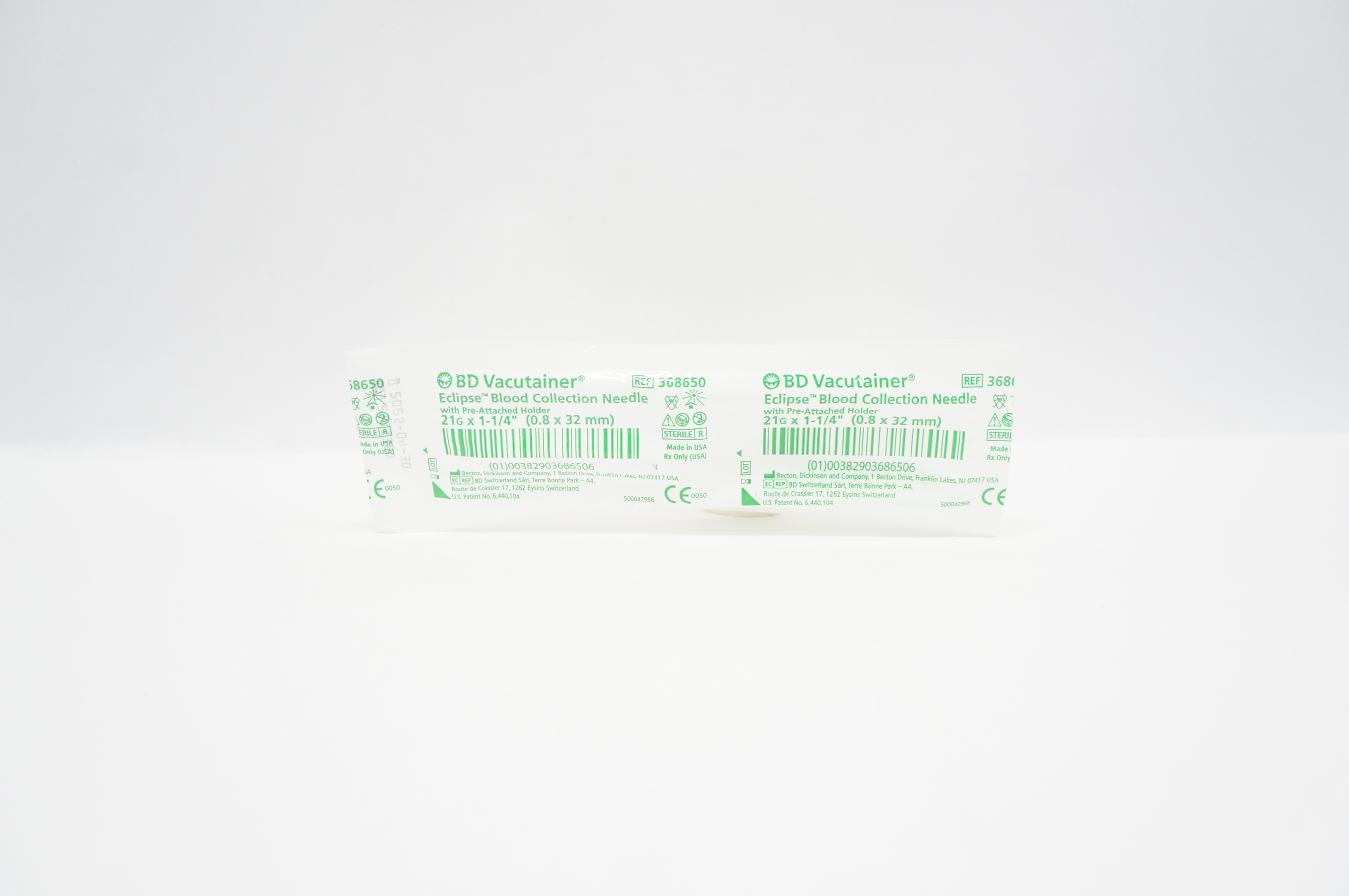 BD 368650 Vacutainer Eclipse Blood Collection Ndle 21G x 1-1/4inch
