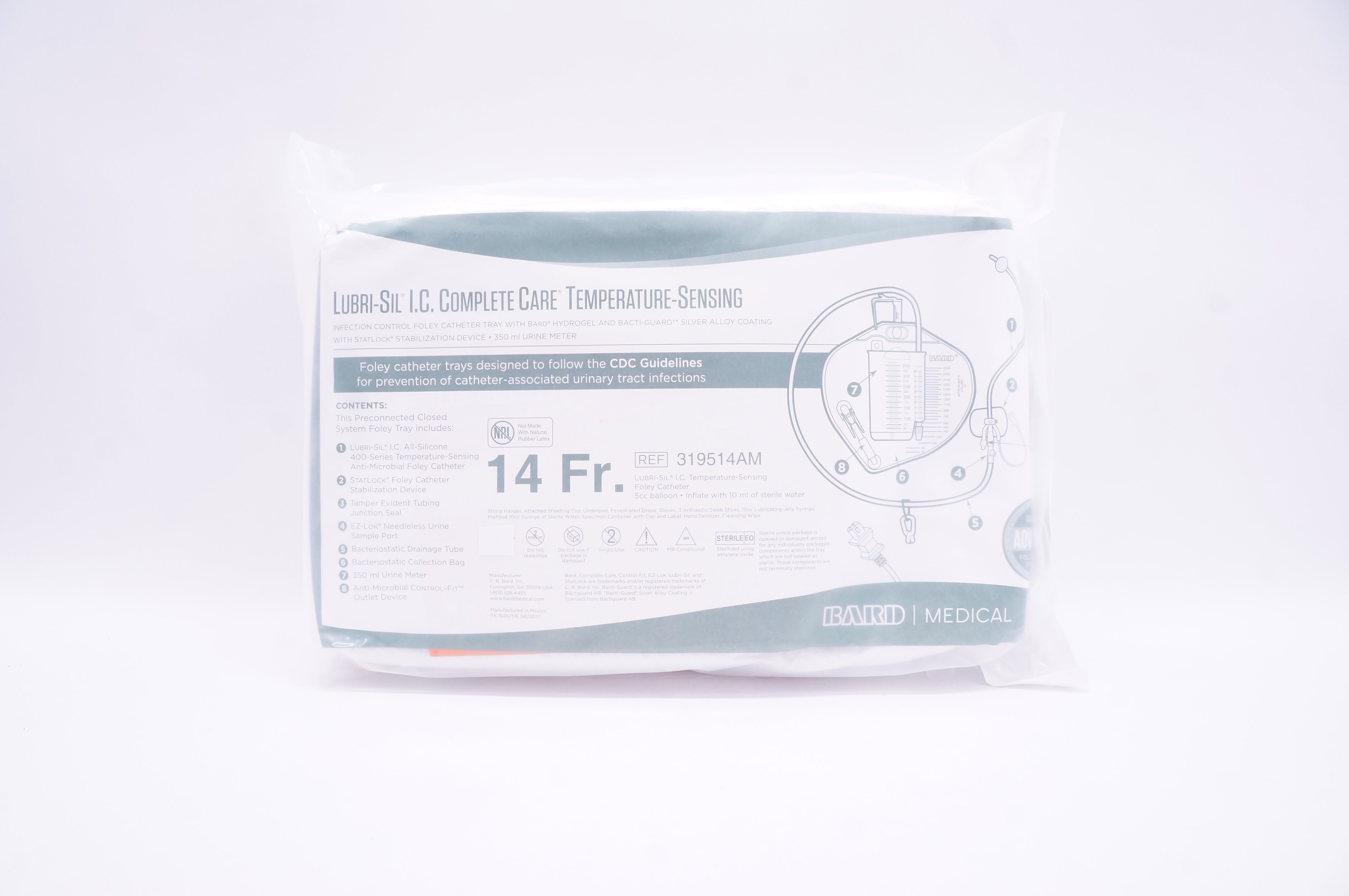 Bard 319514AM Lubri-Sil I.C. Complete Care Foley Cath. Tray 14Fr