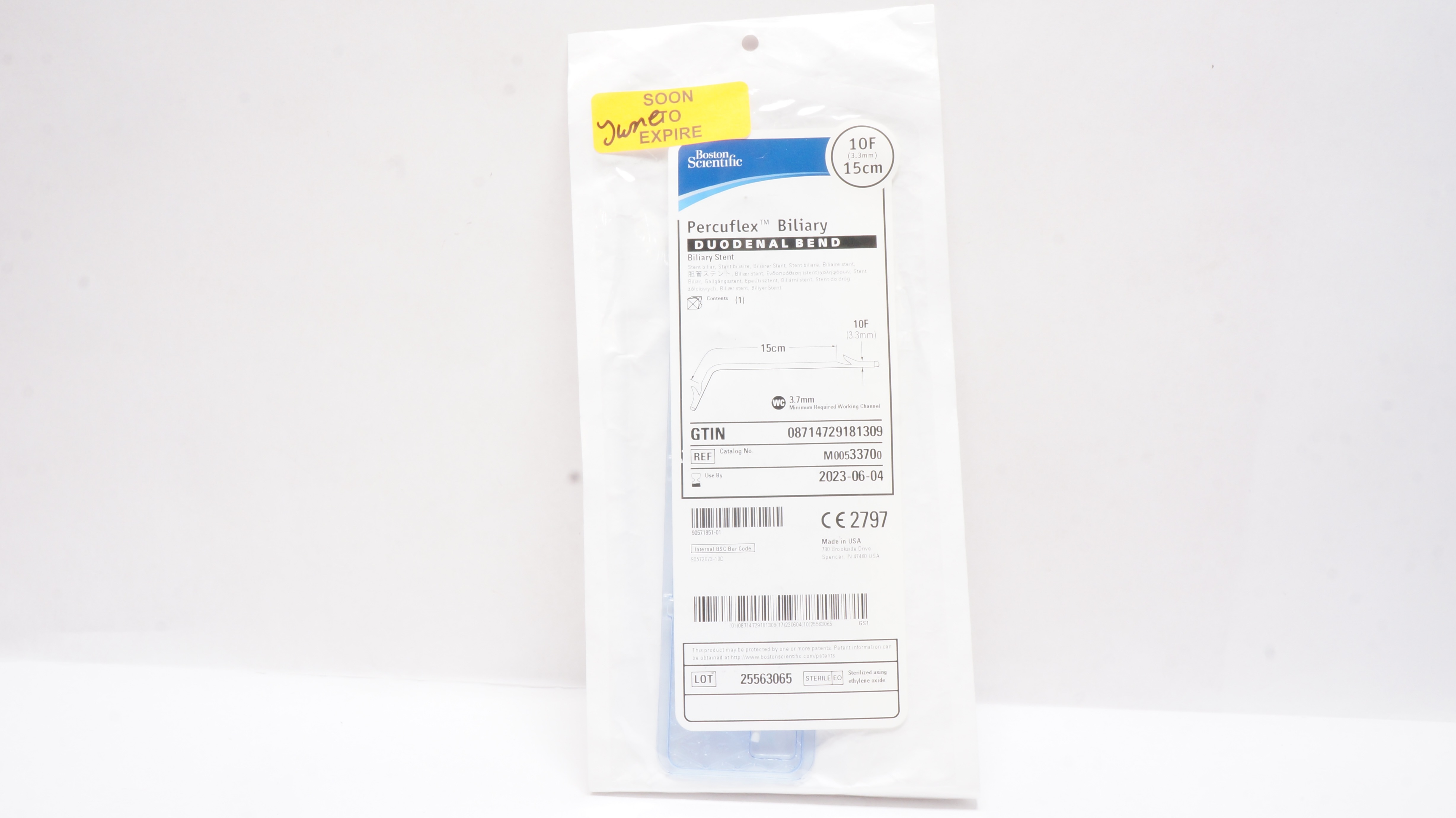 Boston Scientific M00533700 Percuflex Duodenal Bend Biliary Stnt 10F x 15cm (x)