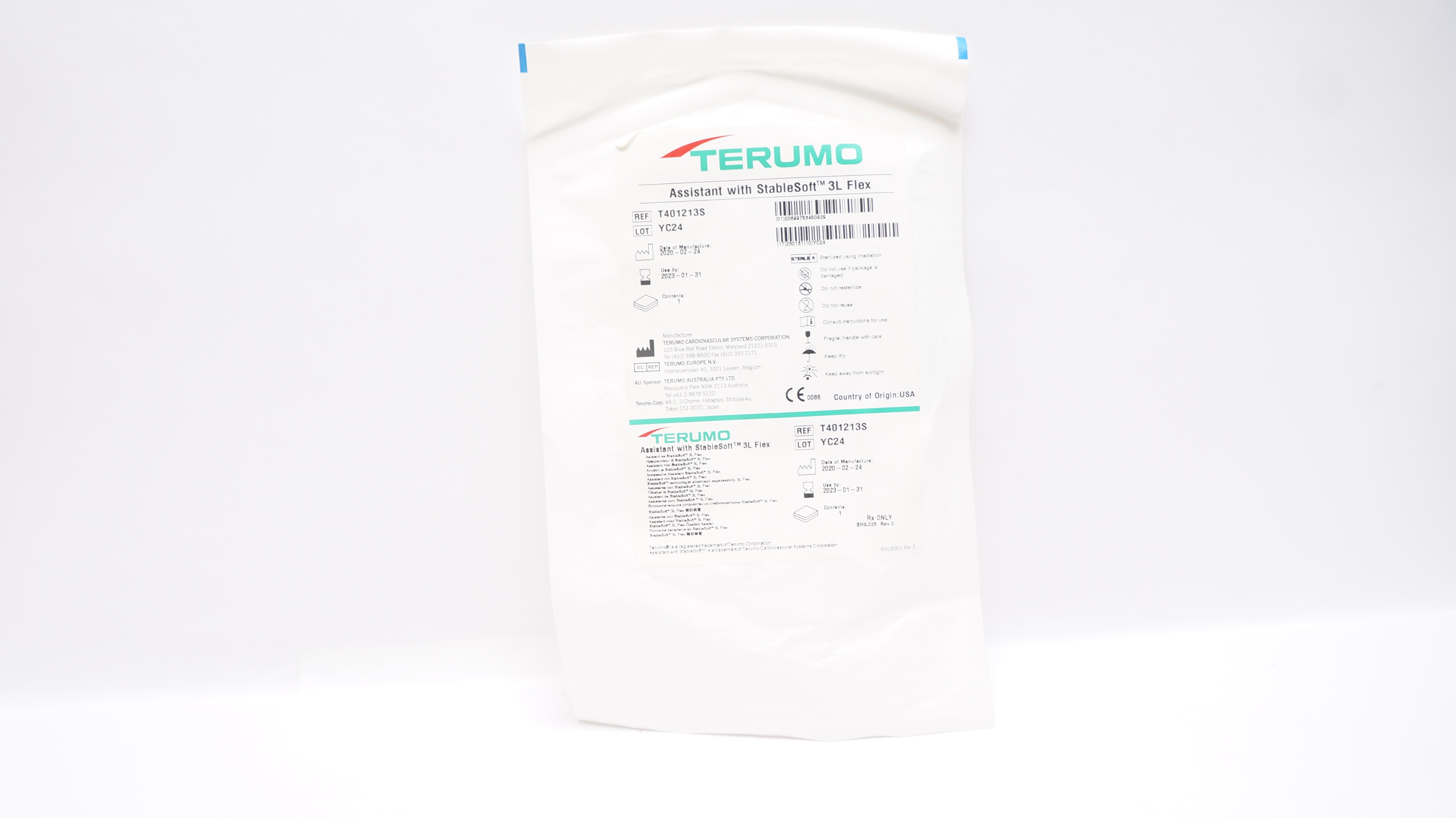 Terumo T401213S Assistant W/StableSoft 3L Flex (x)