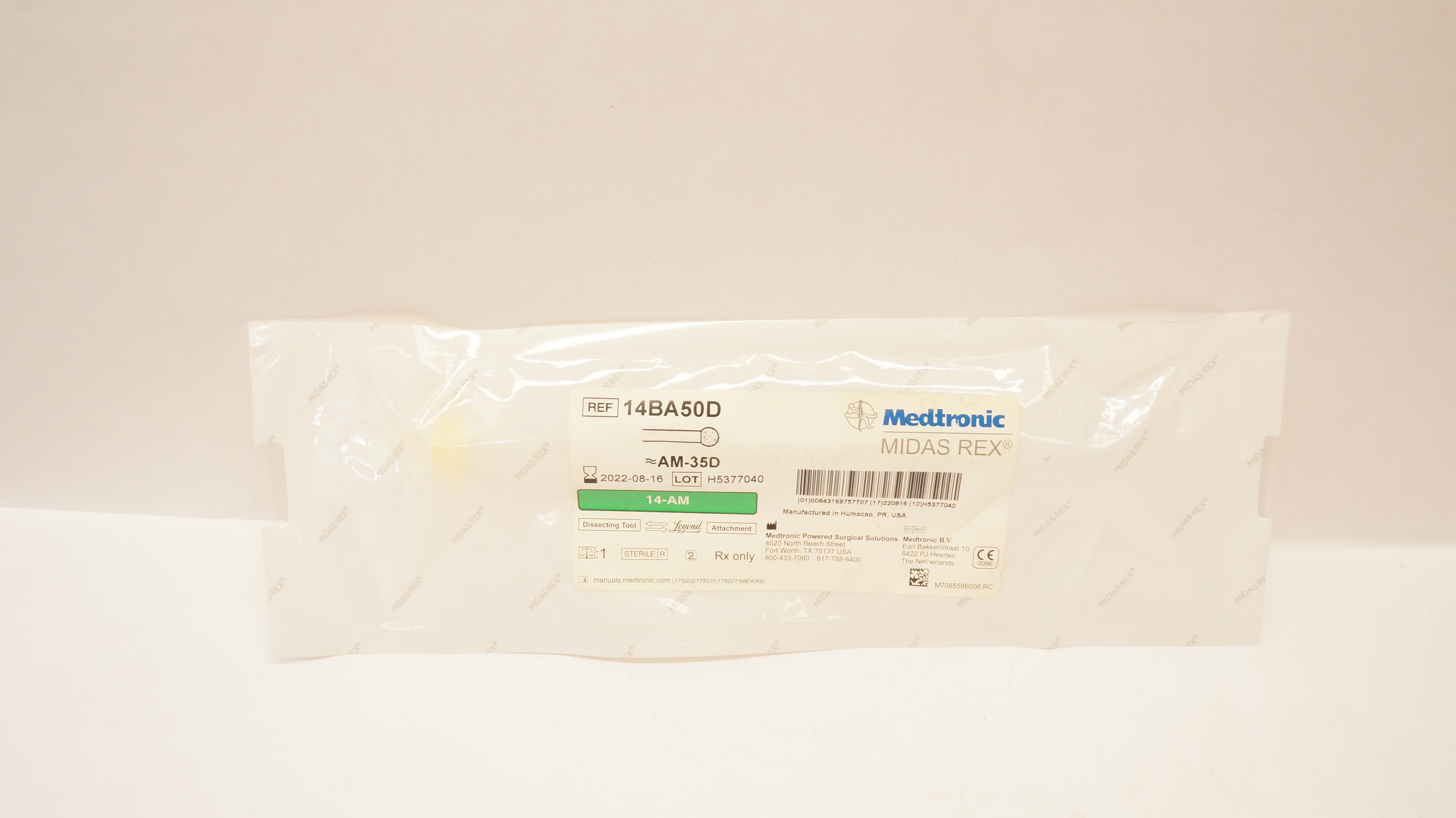 Medtronic 14BA50D Midas Rex AM-35D 14-AM Dissecting Tool (x)