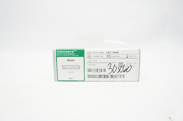 Terumo 736030 Vascutek Gelweave Woven Vascular Prosthesis 30mm x 60cm (x)