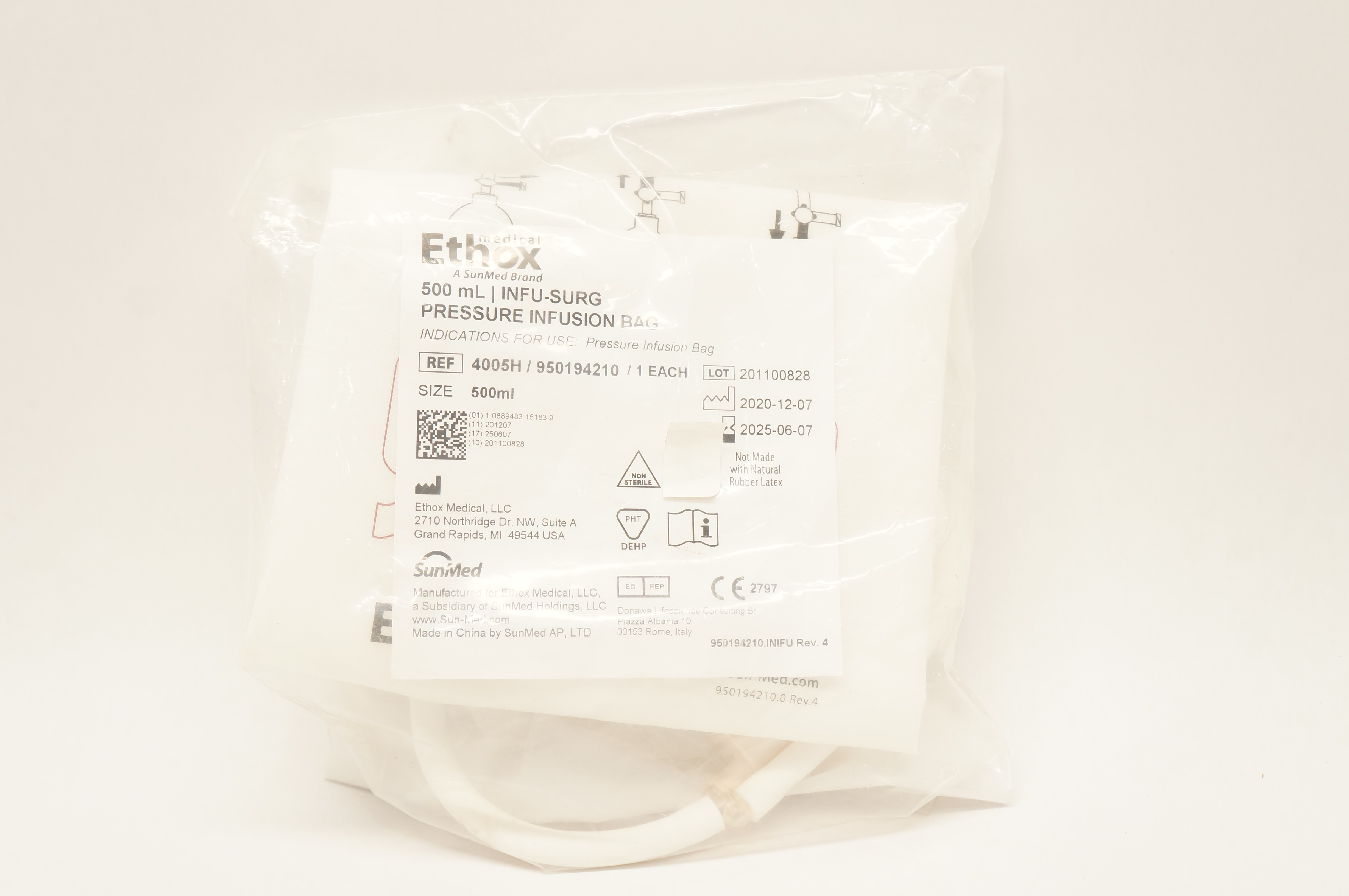 Ethox 4005H/950194210 Pressure Infusion Bag 500ml