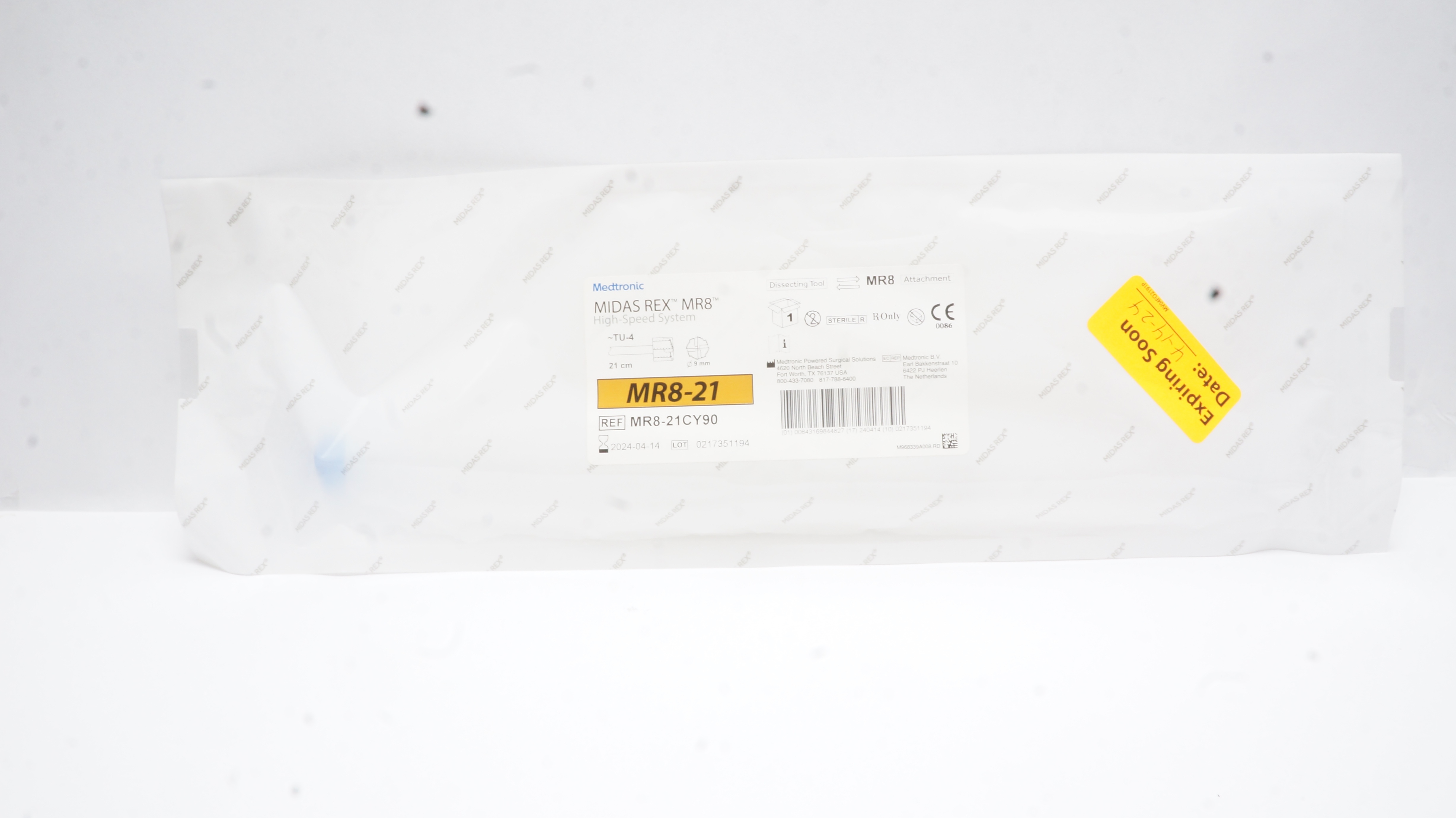 Medtronic MR8-21CY90 Midas Rex MR8 Cylinder Tip 21cm x 9mm (x)