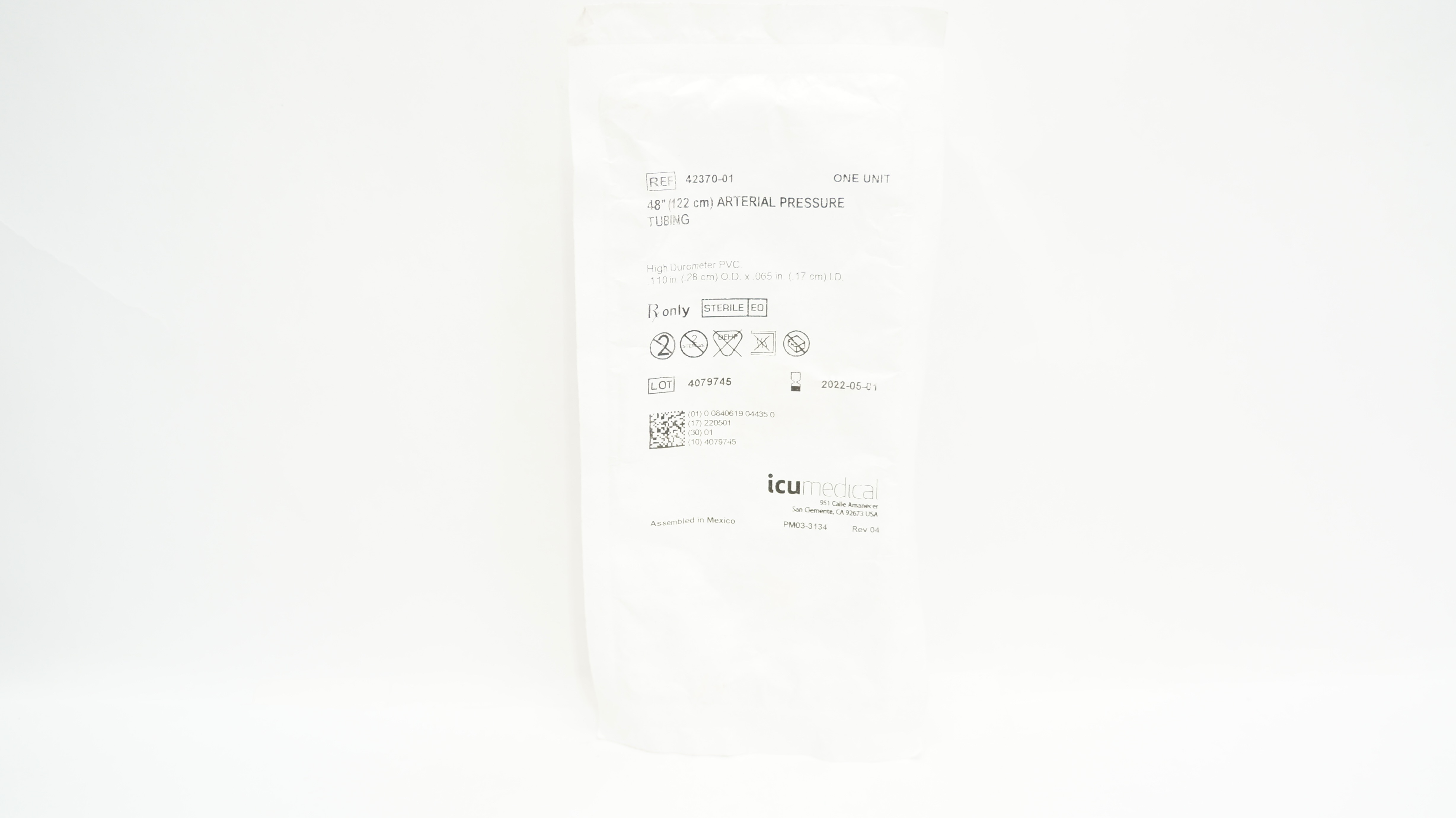 ICU Medical 42370-01 Arterial Pressure Tubing 48inch (x)