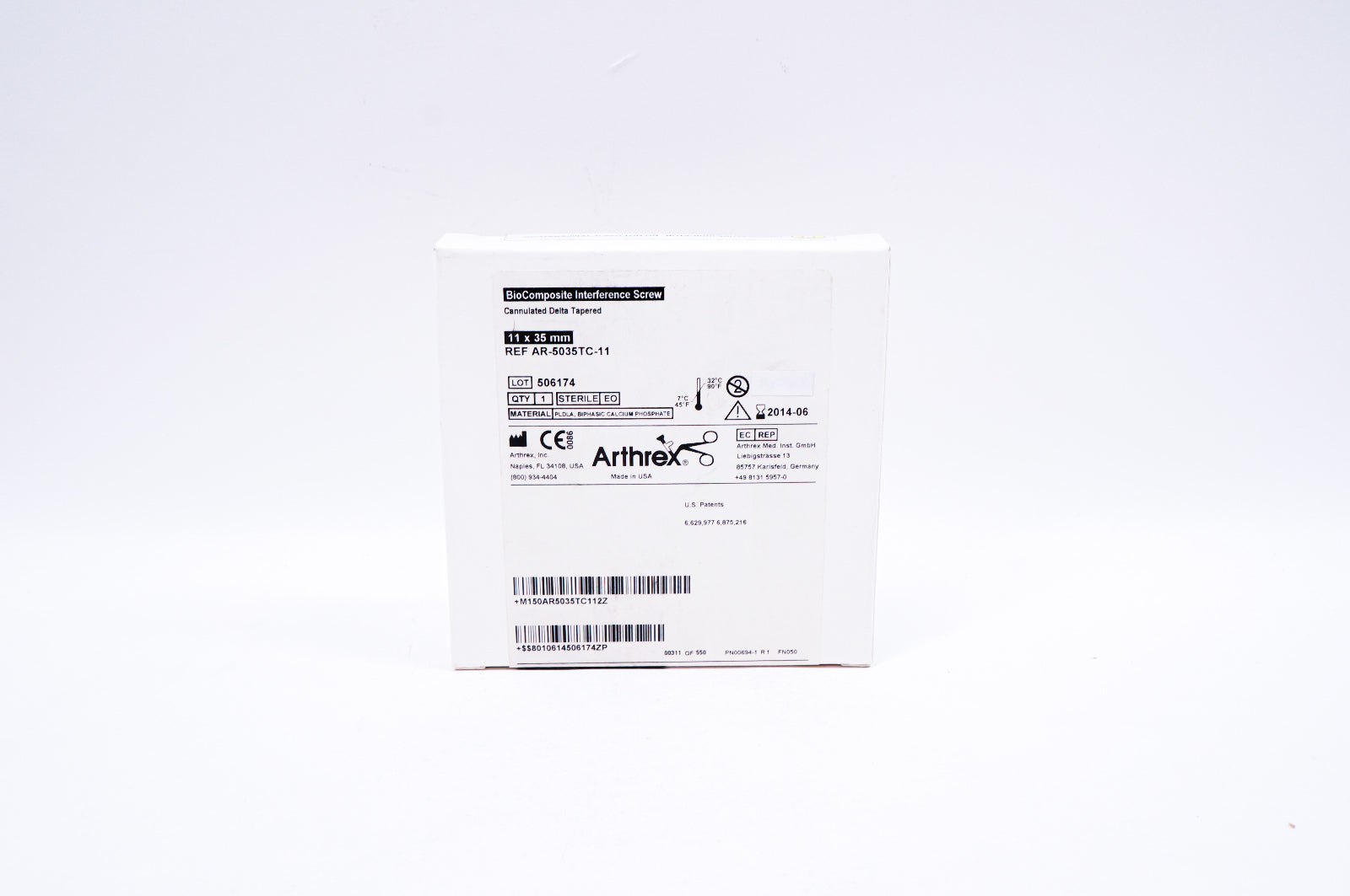 Arthrex AR-5035TC-11 BioComposite Interference Screw 11 x 35mm (x)