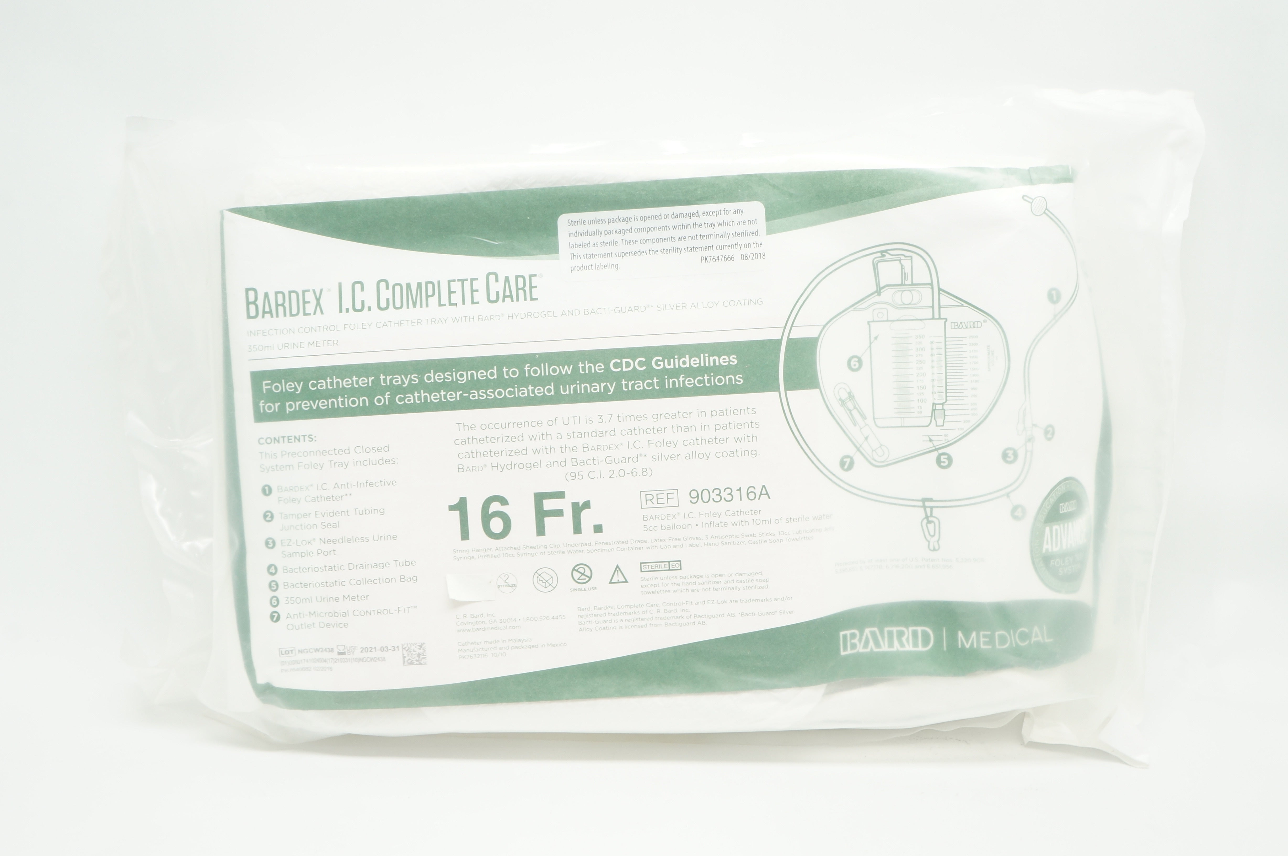 Bard 903316A Bardex I.C. Complete Care 16 Fr. (x)