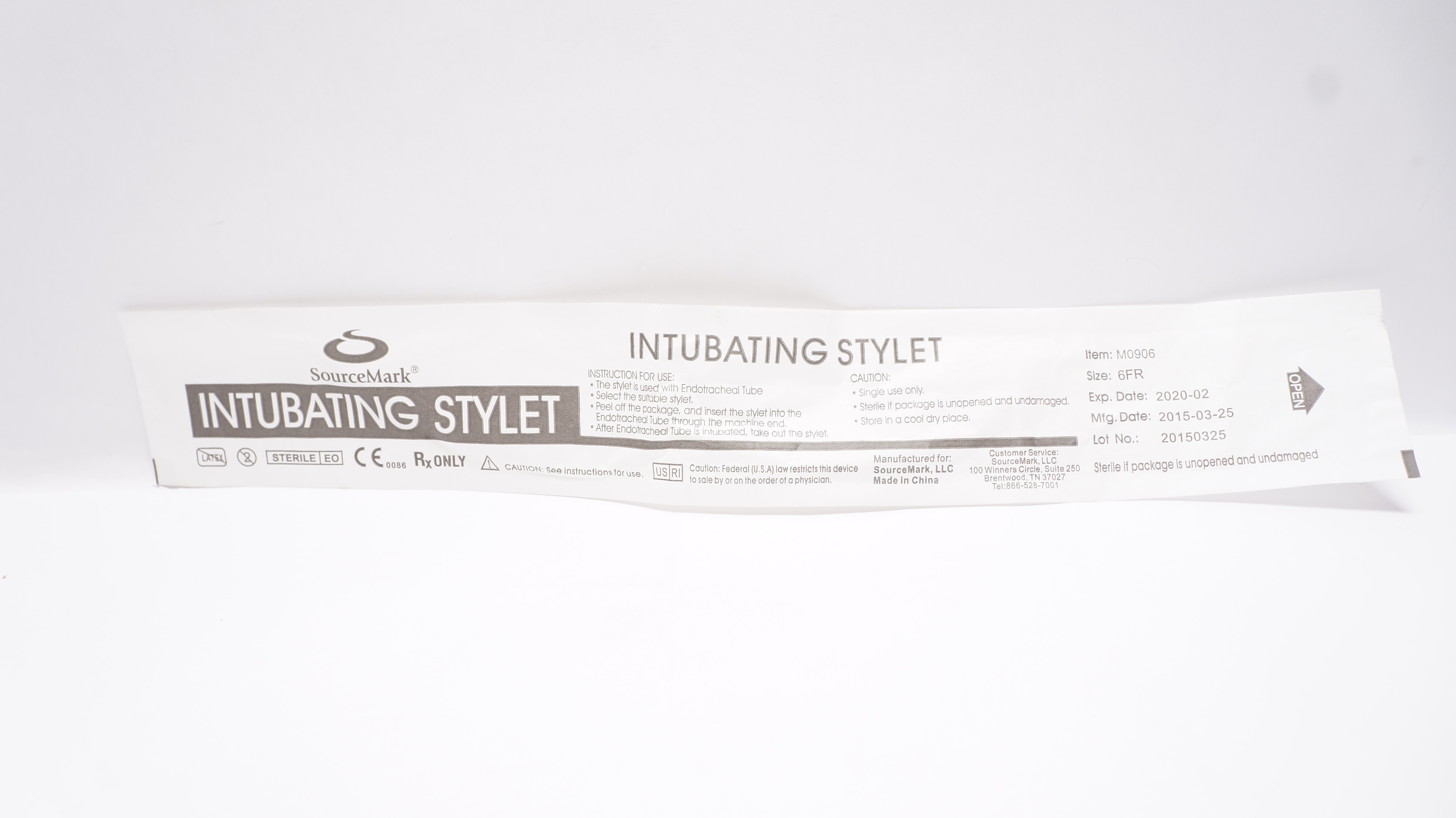 SourceMark M0906 Intubating Stylet 6Fr. (x)