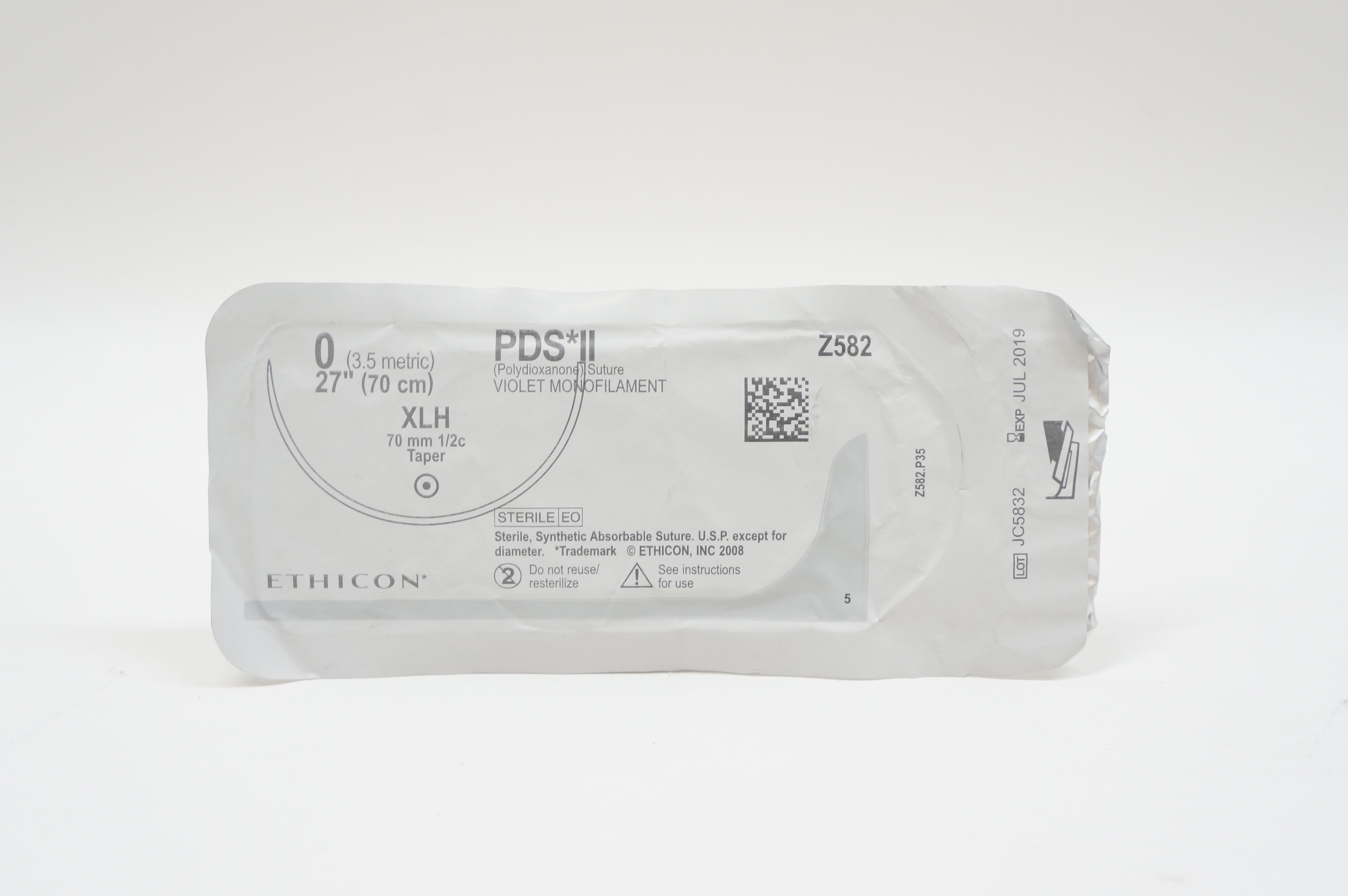 Ethicon Z582 0 PDS II, XLH Taper, 70mm 1/2c, 27inch (x)