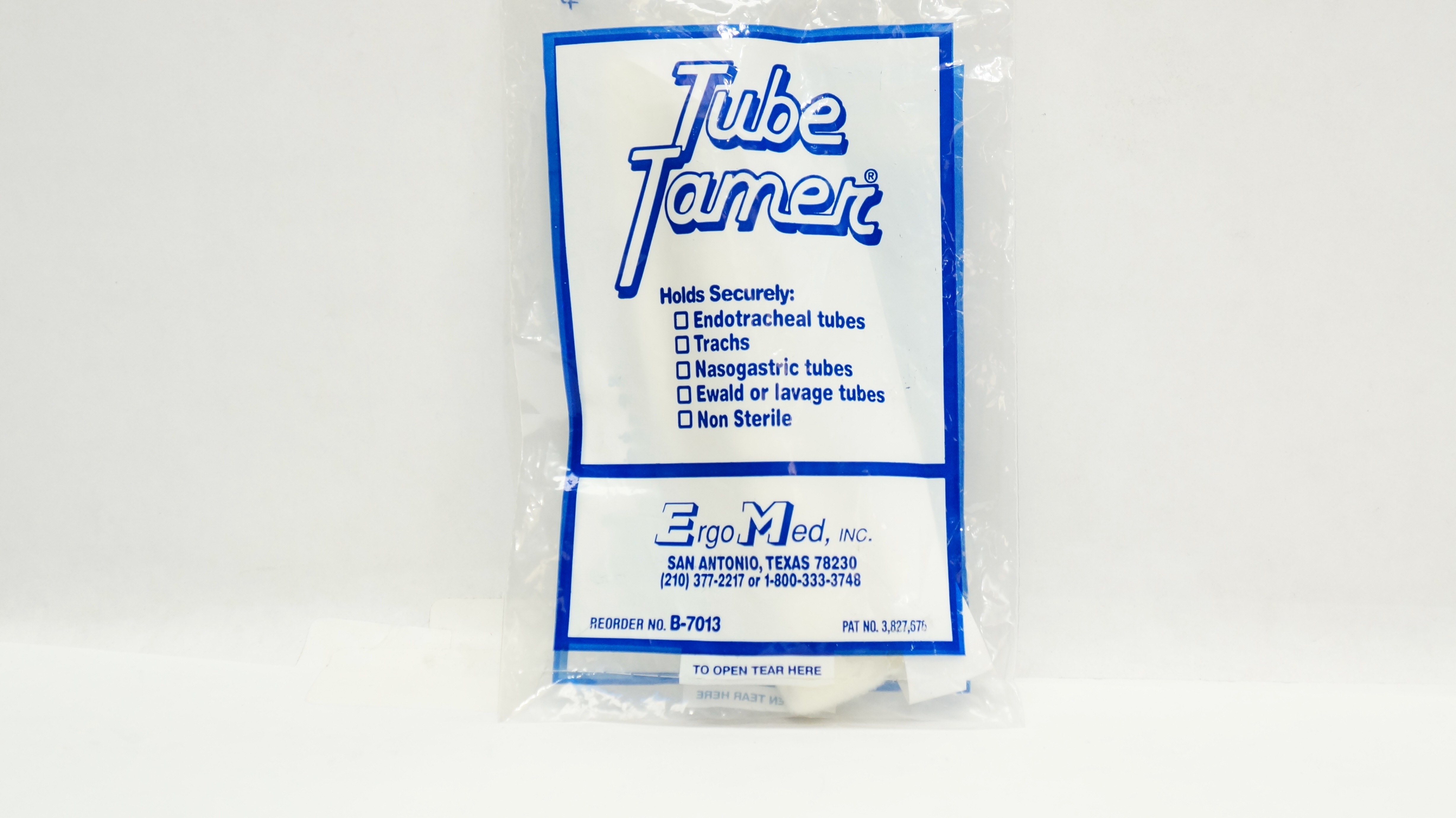 ErgoMed B-7013 Tube Tamer Endotracheal-Nasogastric-Ewald Or Lavage Tubes,Trachs