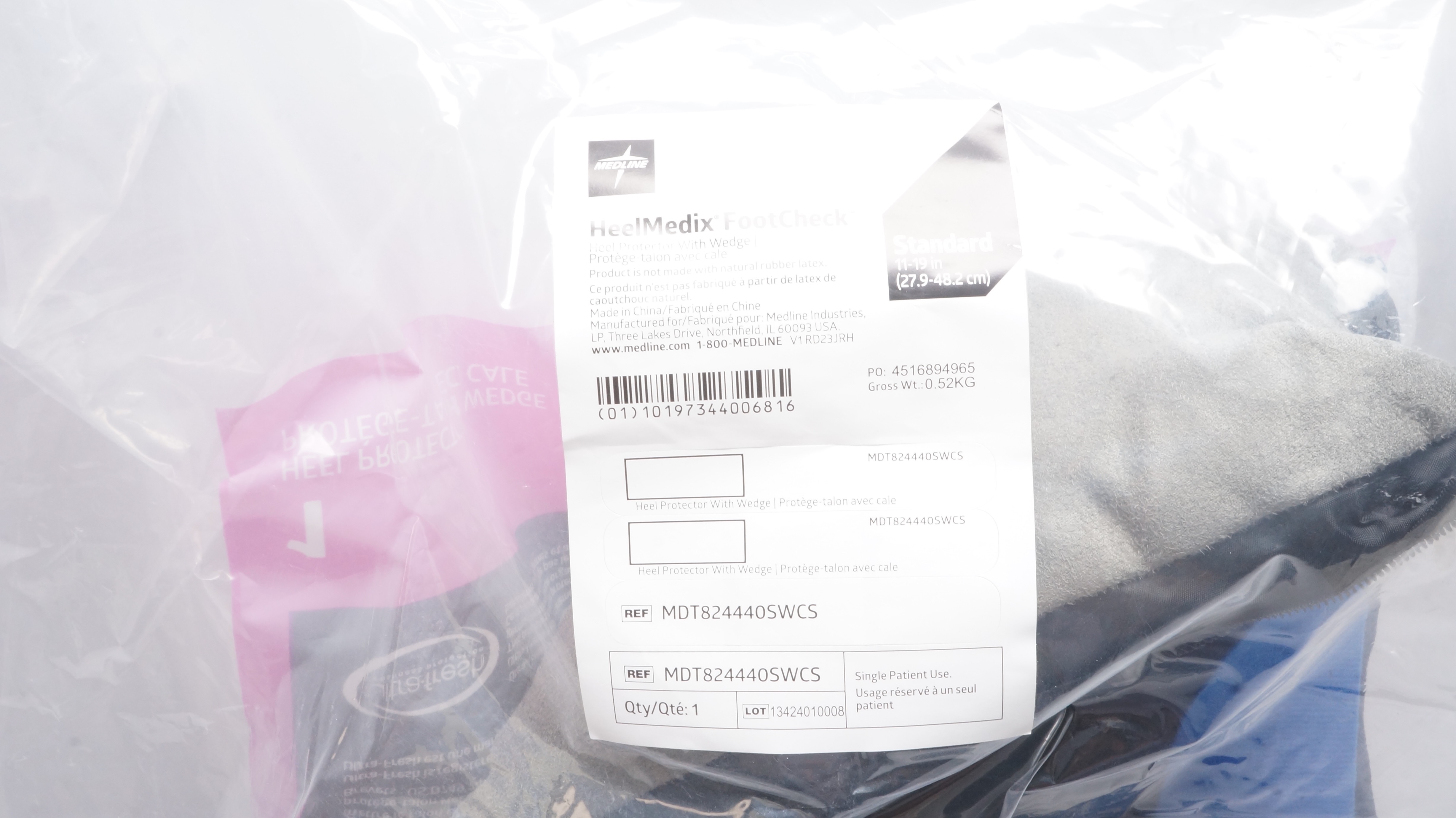 Medline MDT824440SWCS HeelMedix Foot Check Standard 11-19inch