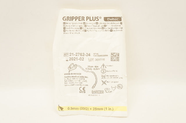 Smiths Medical 21-2762-24 Gripper Plus Non-Coring Safety Ndle 20G x 1inch (x)