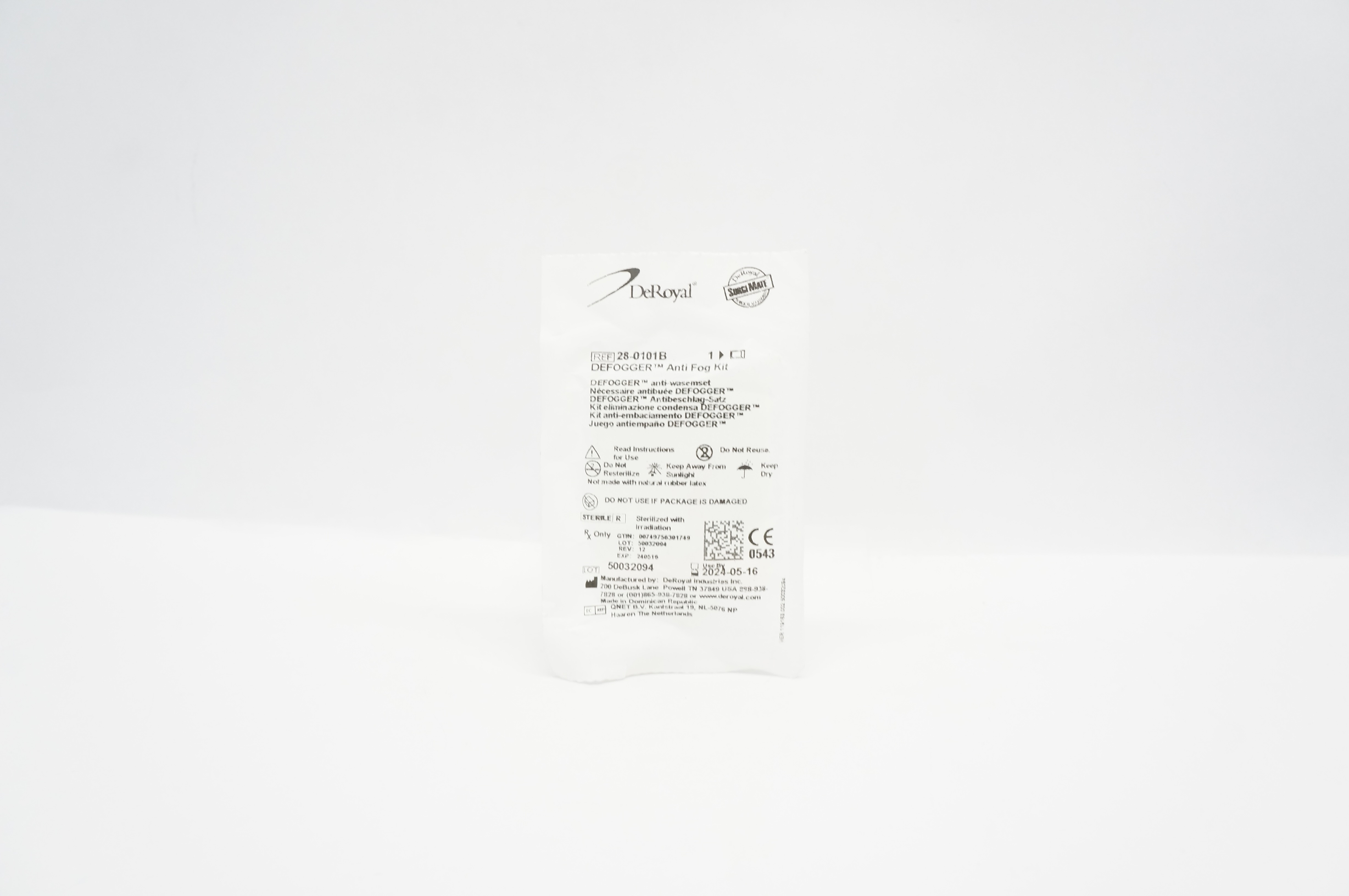 DeRoyal 28-0101B DEFOGGER Anti Fog Kit