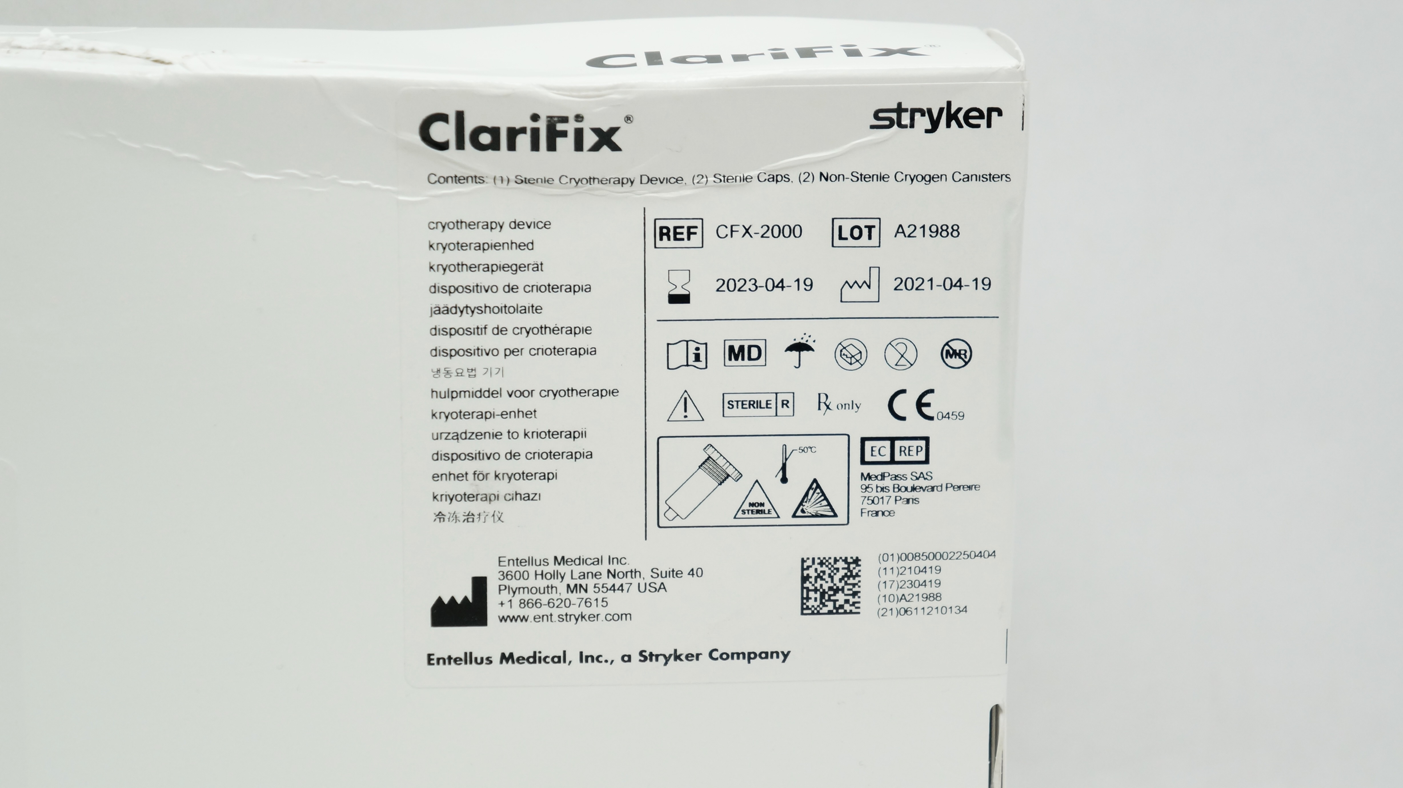 Stryker CFX-2000 ClariFix Cryotherapy Device (x)