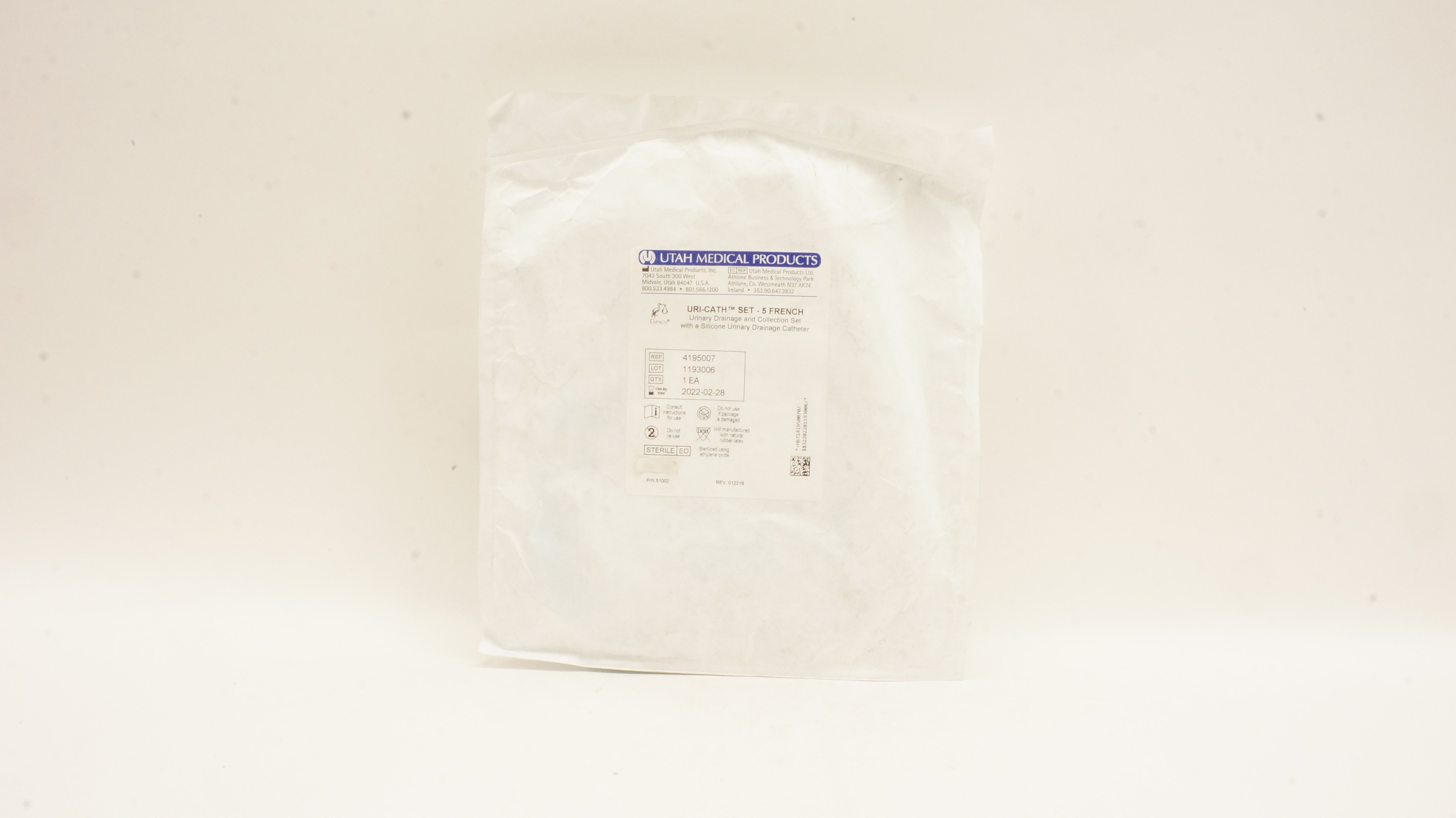 Utah Medical 4195007 Uri-Cath Set 5Fr. Urinary Drainage and Collection Set