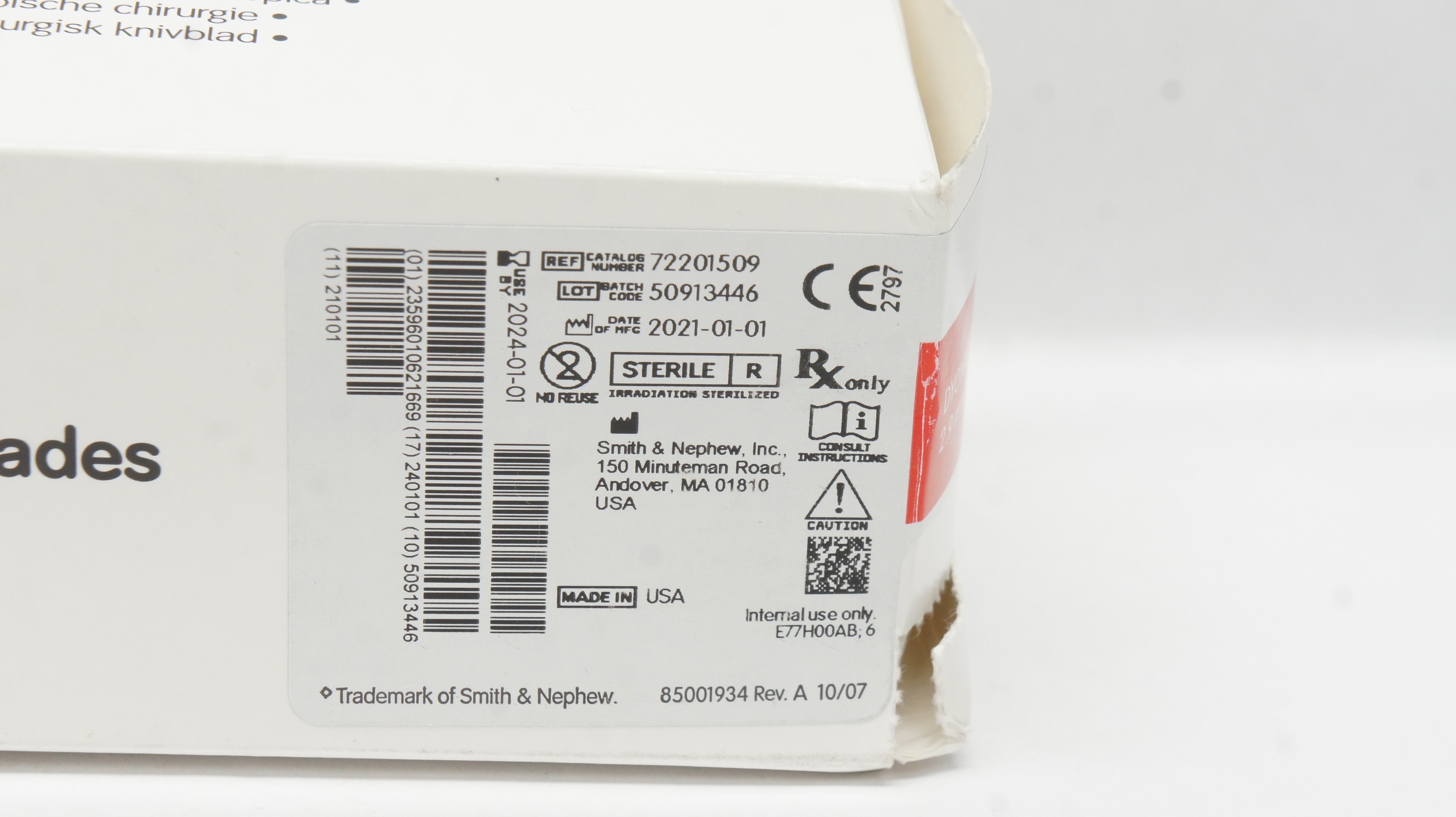 Smith&Nephew 72201509 Dyonics Powermini 2.9mm Full Radius Blade (x) - Box of 5