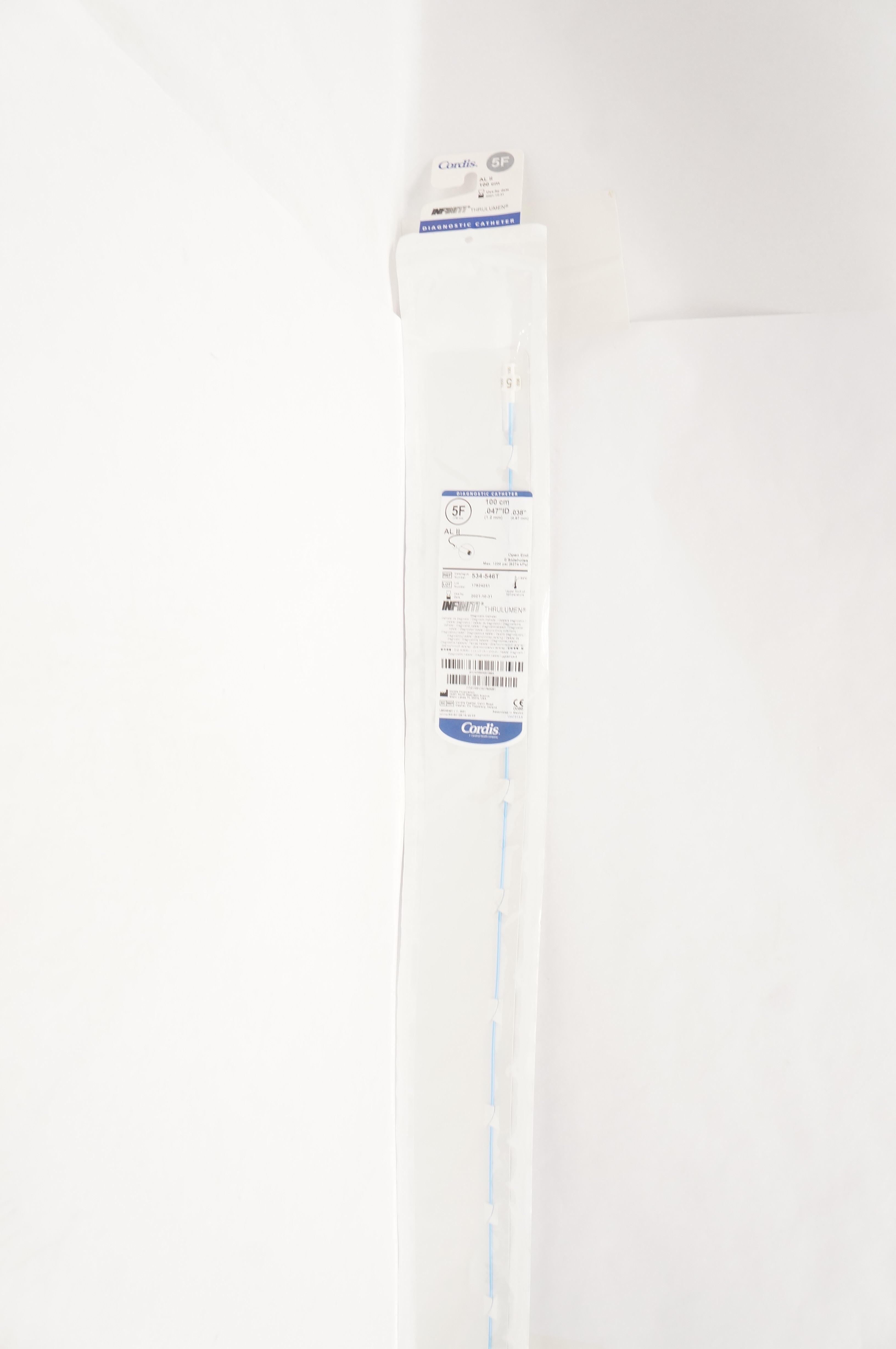 Cordis 534-546T Diagnostic Cath. AL II 5F x 100cm x .047 x .038inch (x)