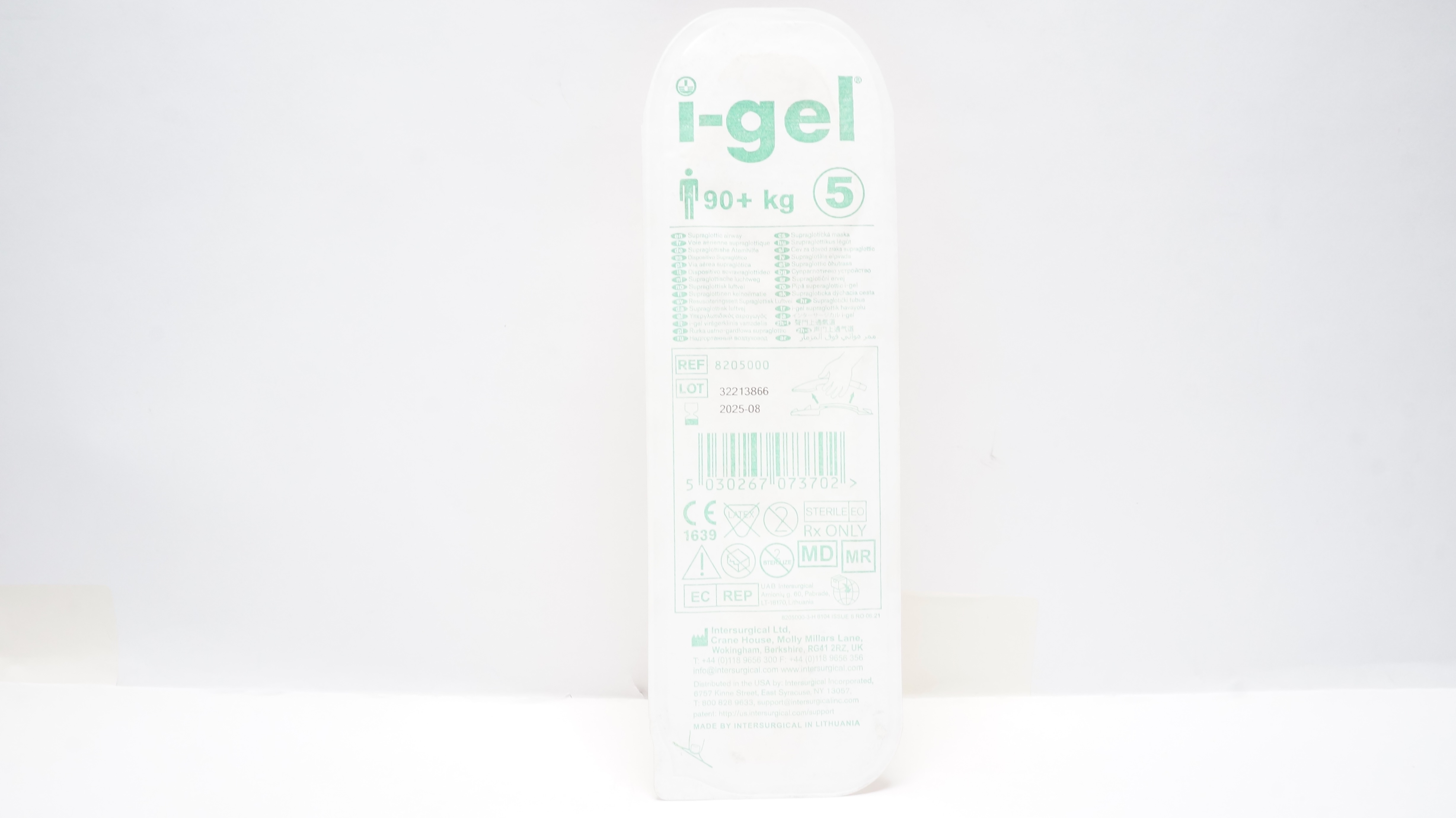 Intersurgical 8205000 I-Gel Supraglottic Airway 90+kg, Size 5