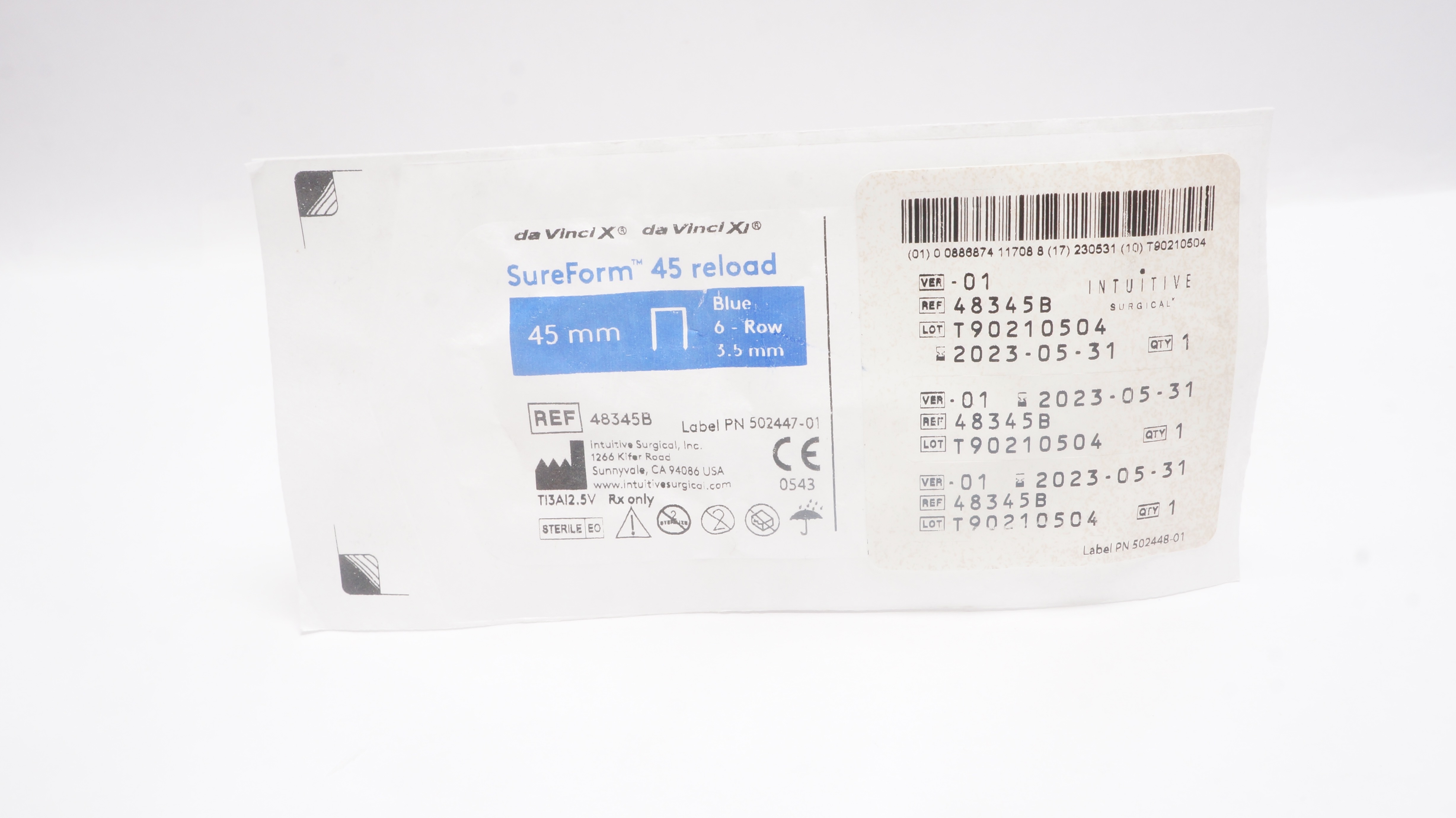 Inuitive 48345B da Vinci X da Vinci Xi Sure Form 45mm Reload Blue 6-Row 3.5mm(x)