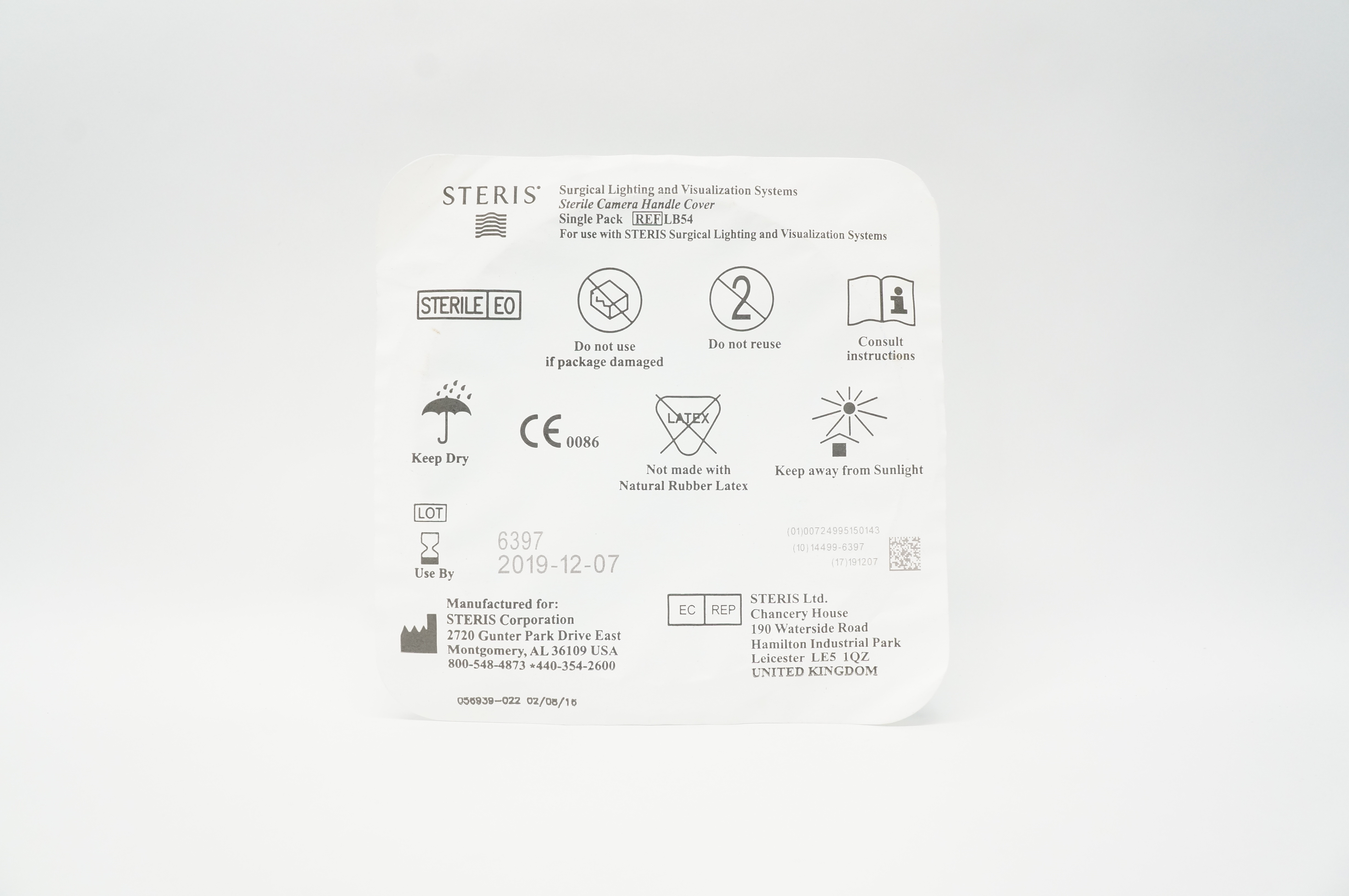 Steris LB54 Surgical Lighting and Visualization Systems Camera Handle Cover (x)