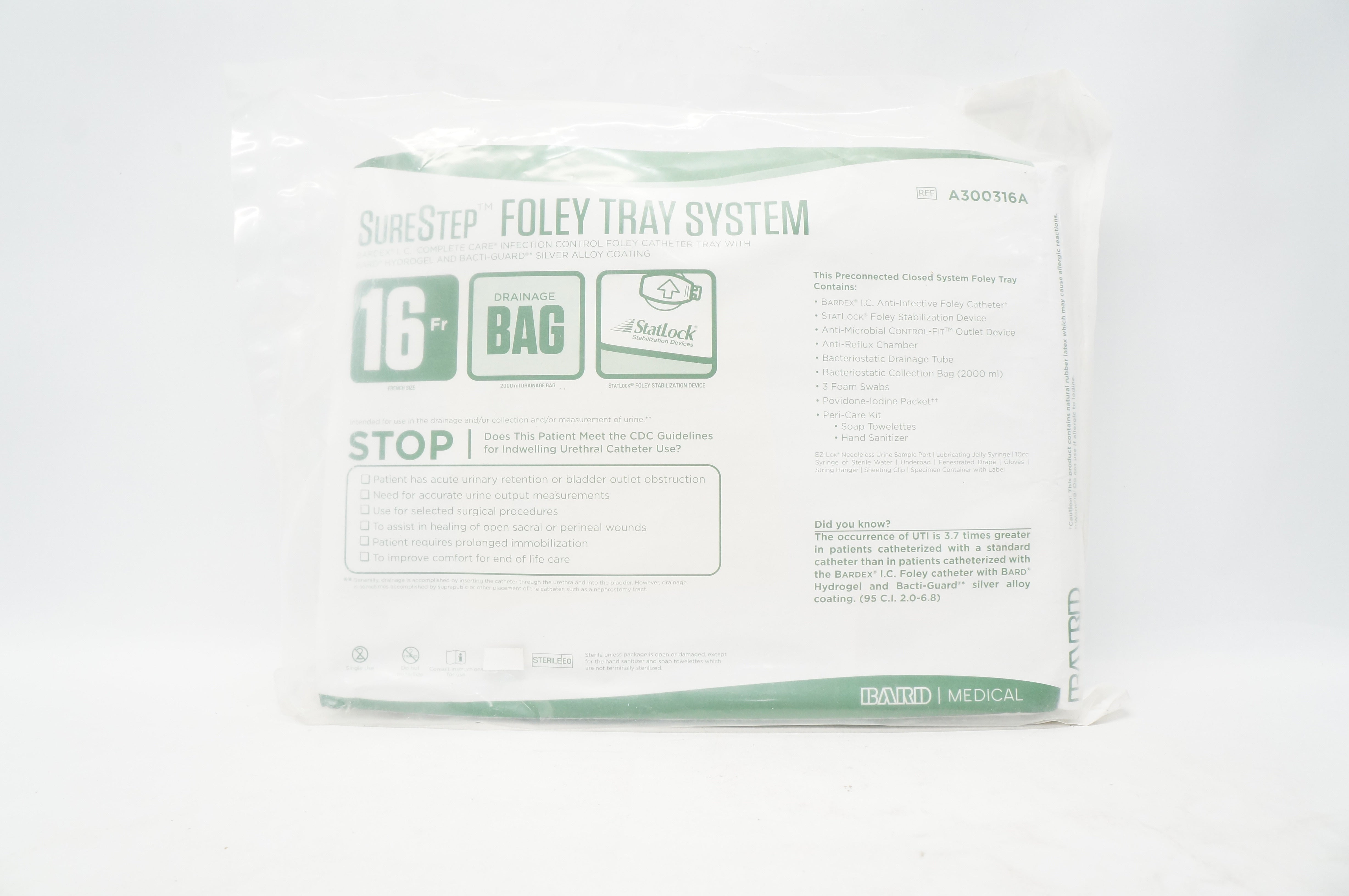 Bard A300316A SureStep Foley Tray System 16Fr (x)