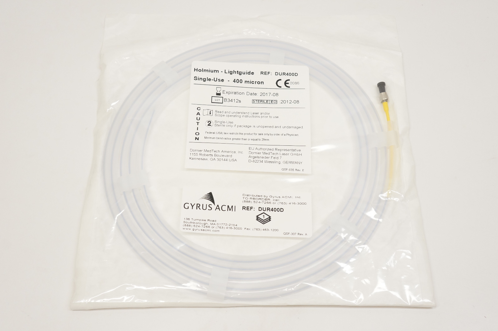 Gyrus ACMI DUR400R Holmium-Lightguide Reusable - 400 micron (x)