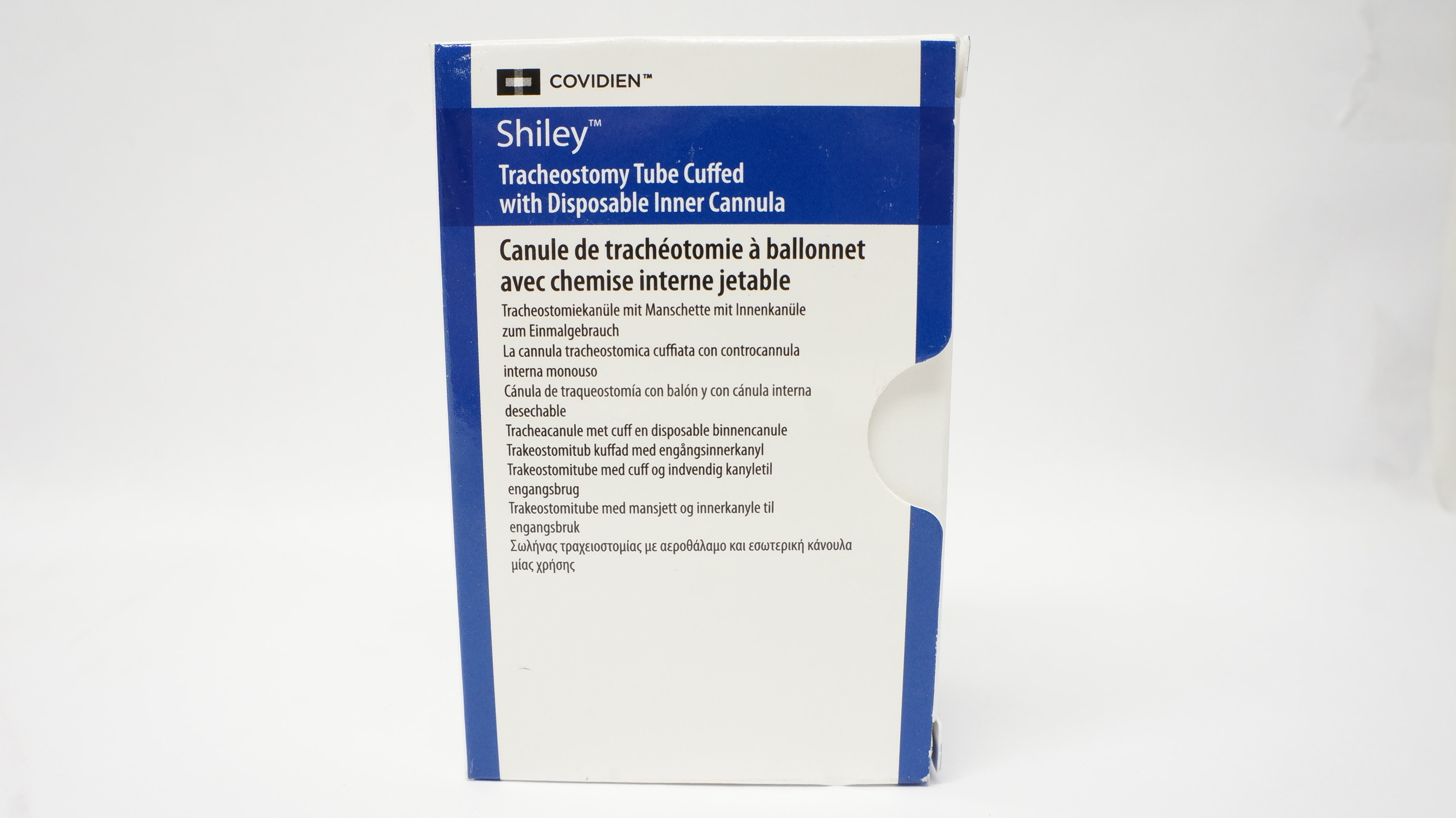 Covidien 8DCT Shiley Tracheostomy Tube Cuffed 7.6mm x 12.2mm x 27.0mm x 79mm