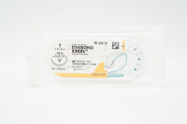 Ethicon X518 1 ETHIBOND EXCEL OS-4 22mm 1/2c Reverse Cutting 30inch (x)