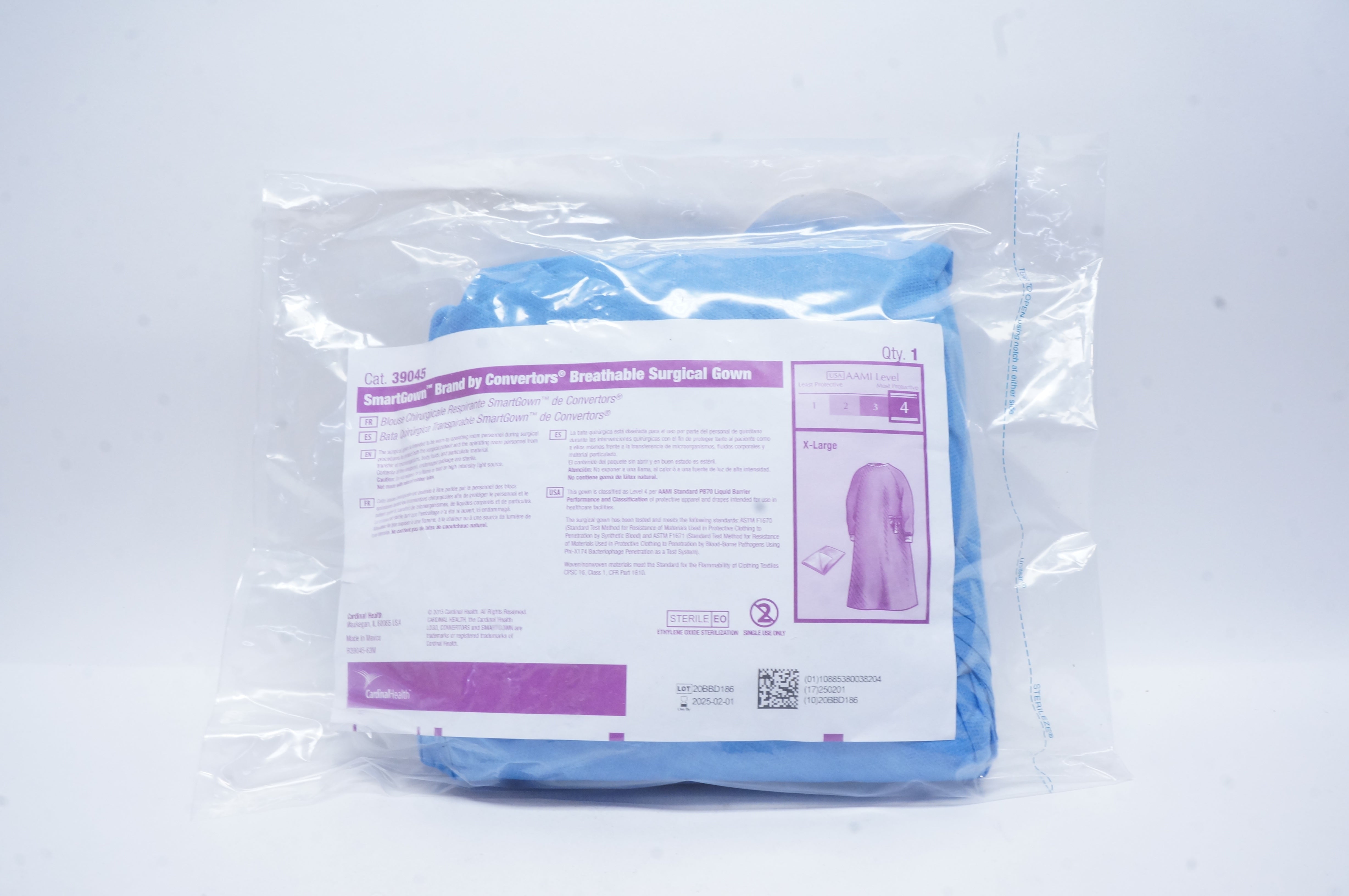 Cardinal Health 39045 SmartGown Breathable Gown, X-Large ~ Lot of 7