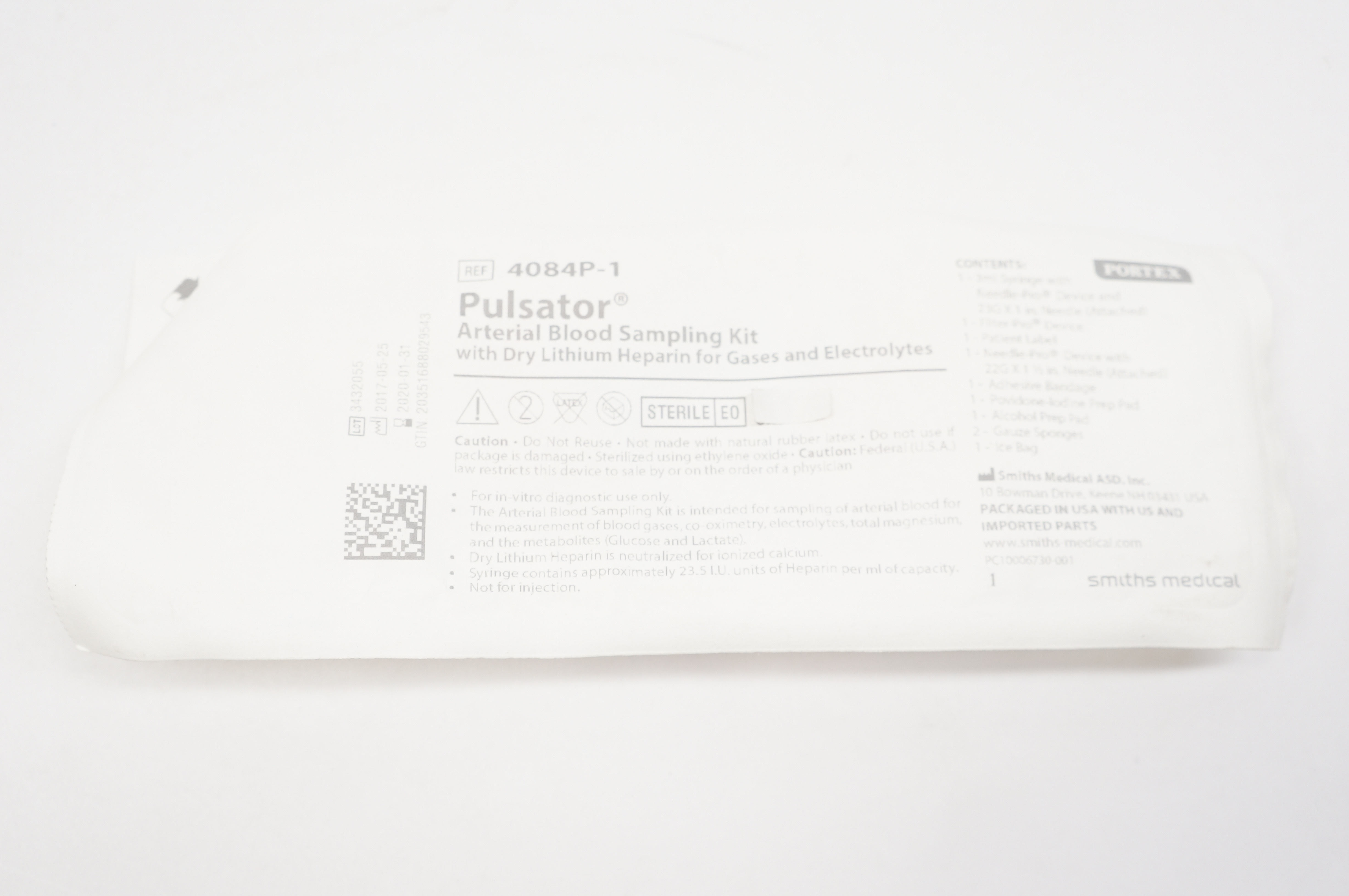 Smiths Medical 4084P-1 Pulsator Arterial Blood Sampling Kit (x)