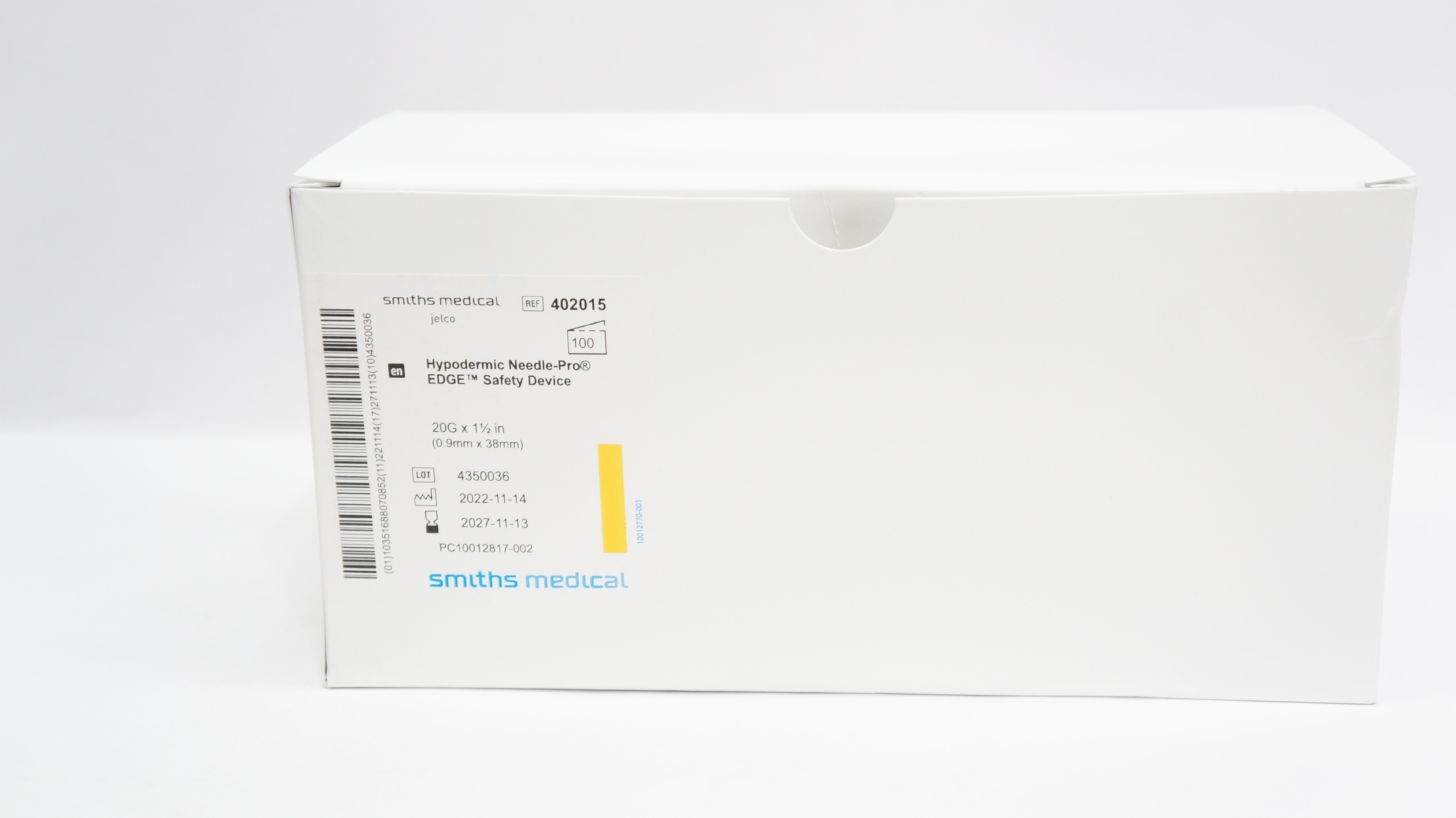 Smiths Medical 402015 Hypodermic Needle-Pro EDGE Device 20G x 1 1/2In-Box of 100