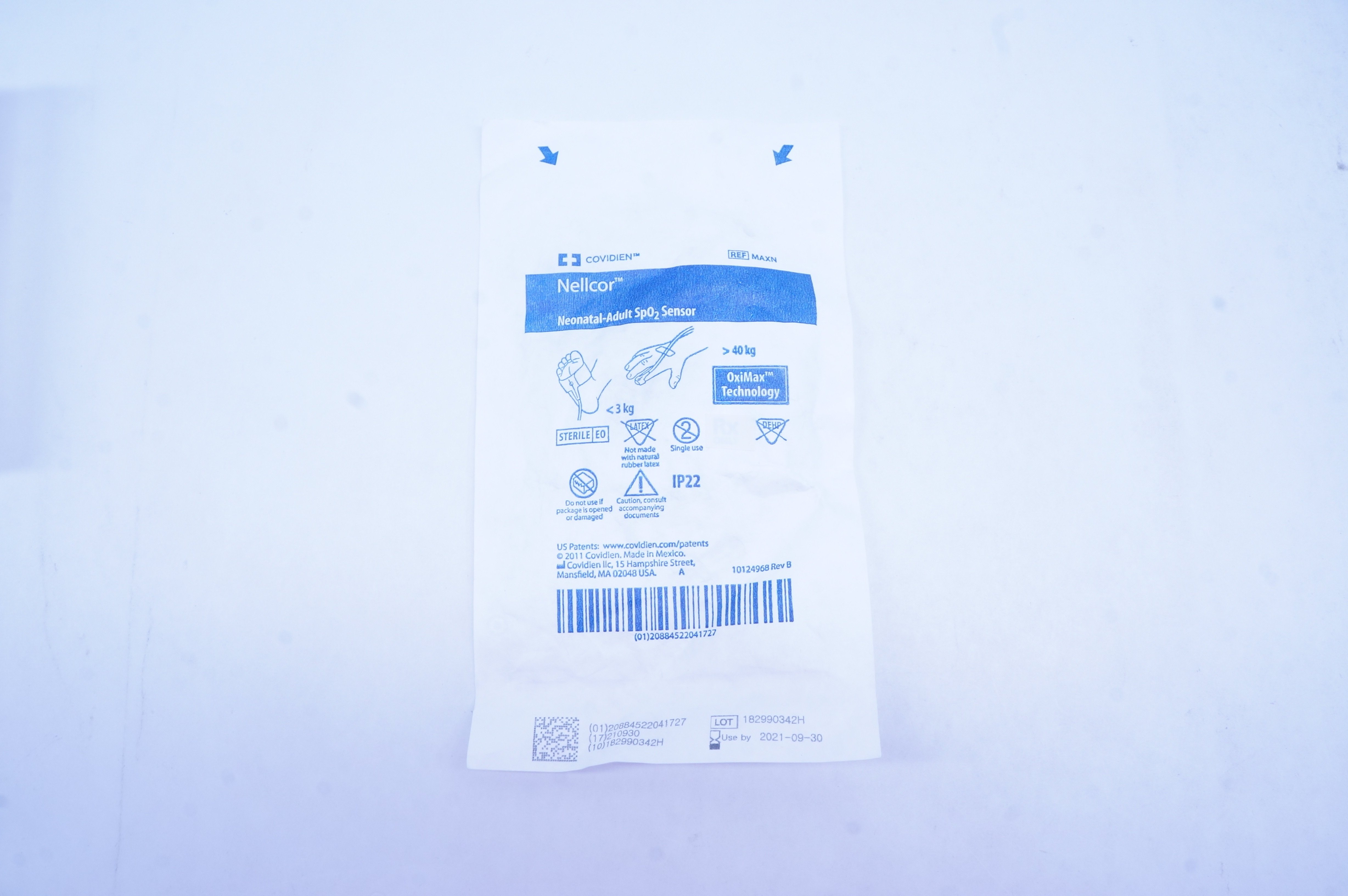Covidien MAXN Neonatal-Adult SpO2 Sensor <3kg >40kg