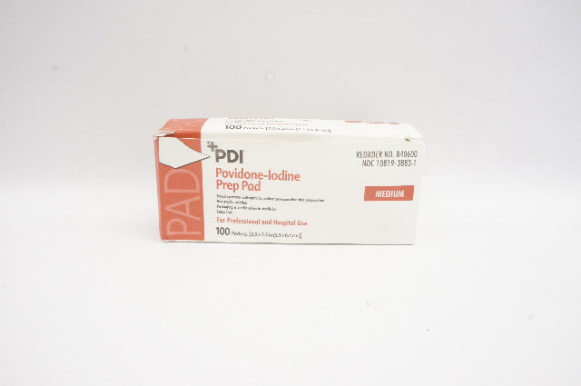 PDI B40600 Povidone-Iodine Prep Pad 10%, Medium, 2.0 x 2.5inch - Box of 32