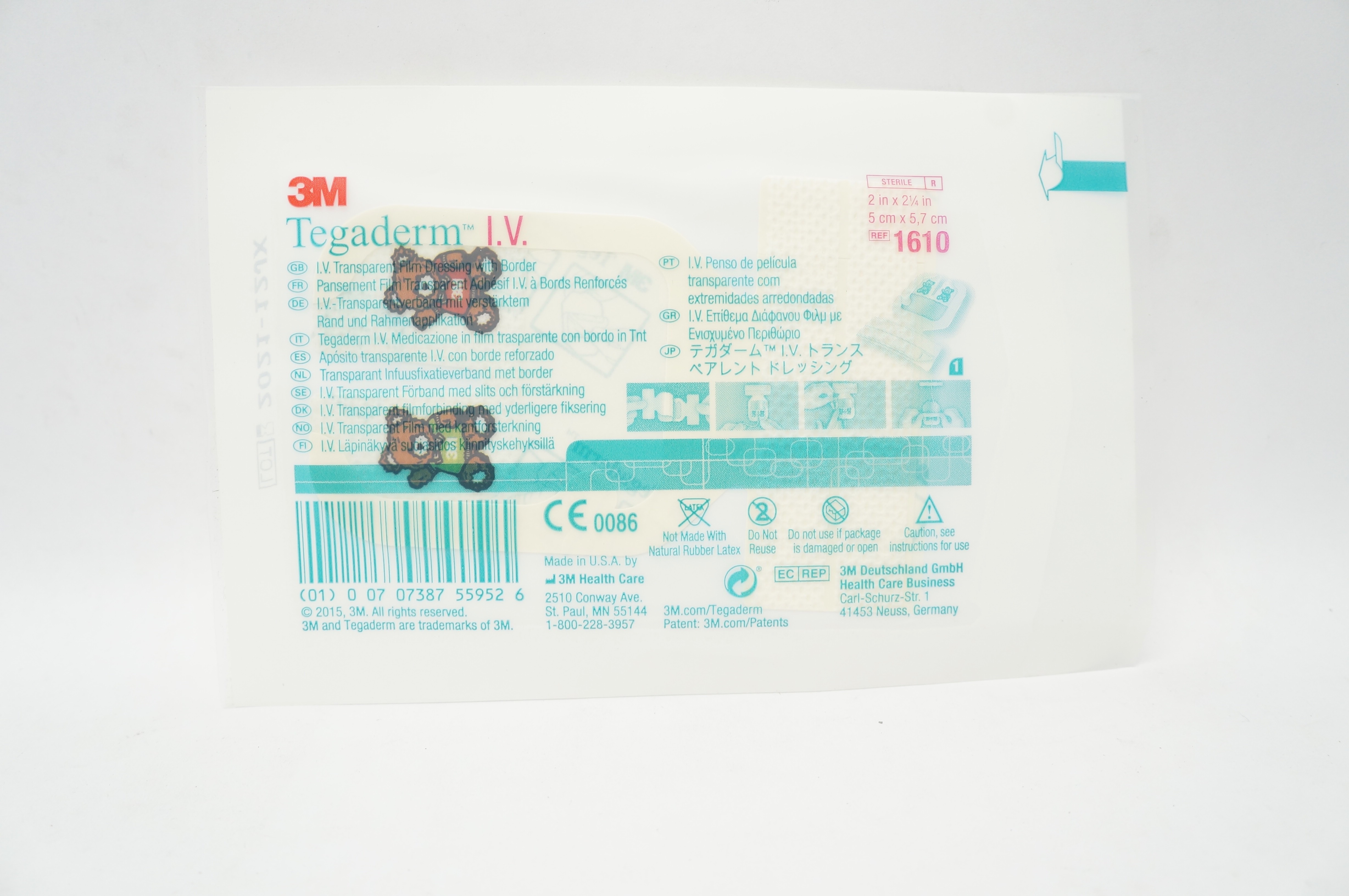 3M 1610 Tegaderm I.V. Transparent Film Dressing with Border (x)