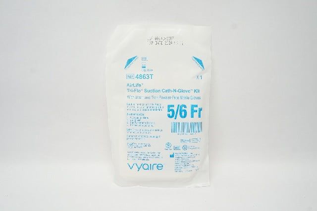 Vyaire 4863T AirLife Tri-Flo Suction Cath-N-Glove Kit 5/6Fr
