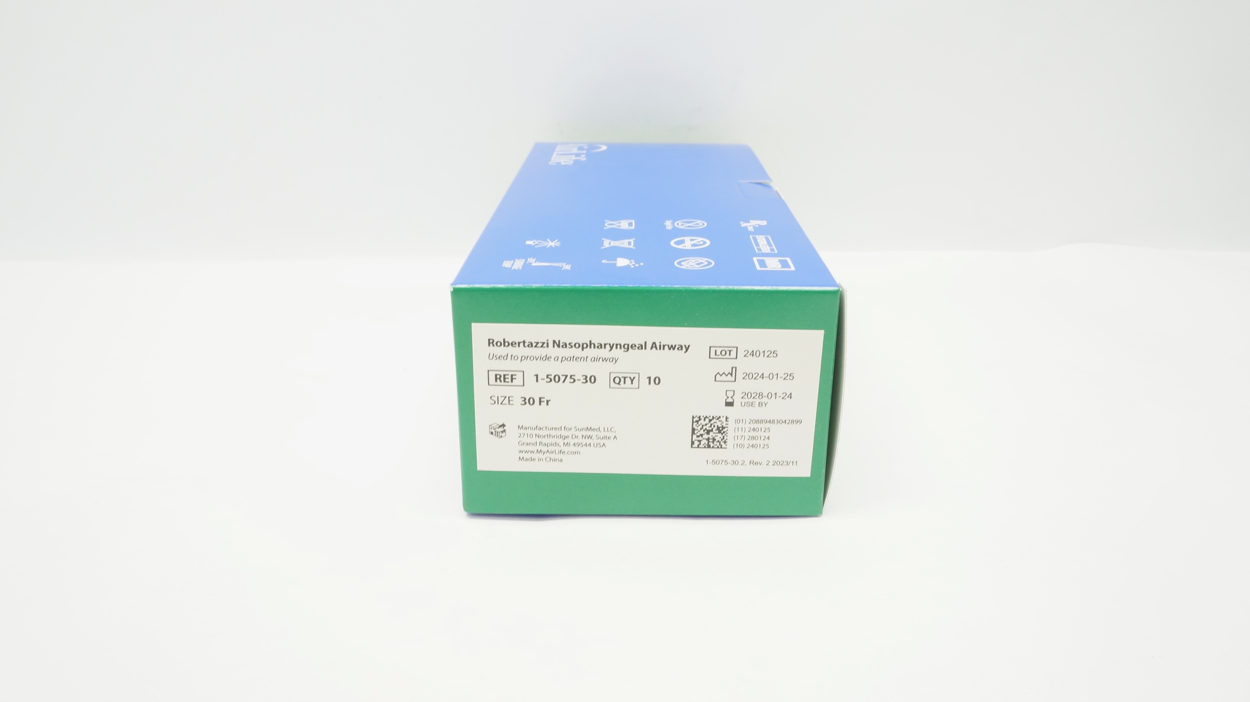 SunMed 1-5075-30 AirLife Robertazzi Nasopharyngeal Airway 30Fr - Box of 10