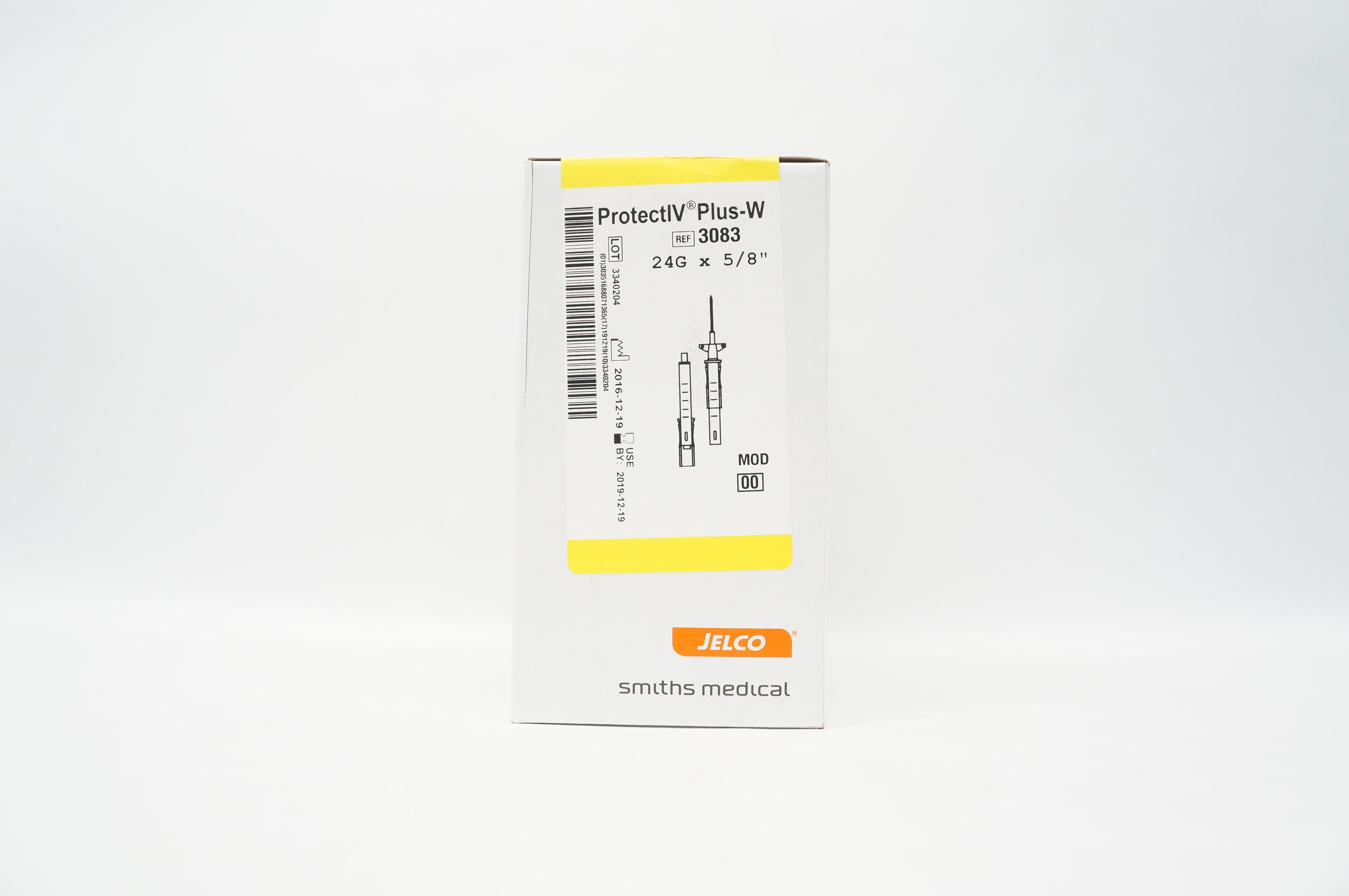 Smiths Medical 3083 Protect IV Plus-W Safety IV Cath. 24G x 5/8in (x) -Box of 50