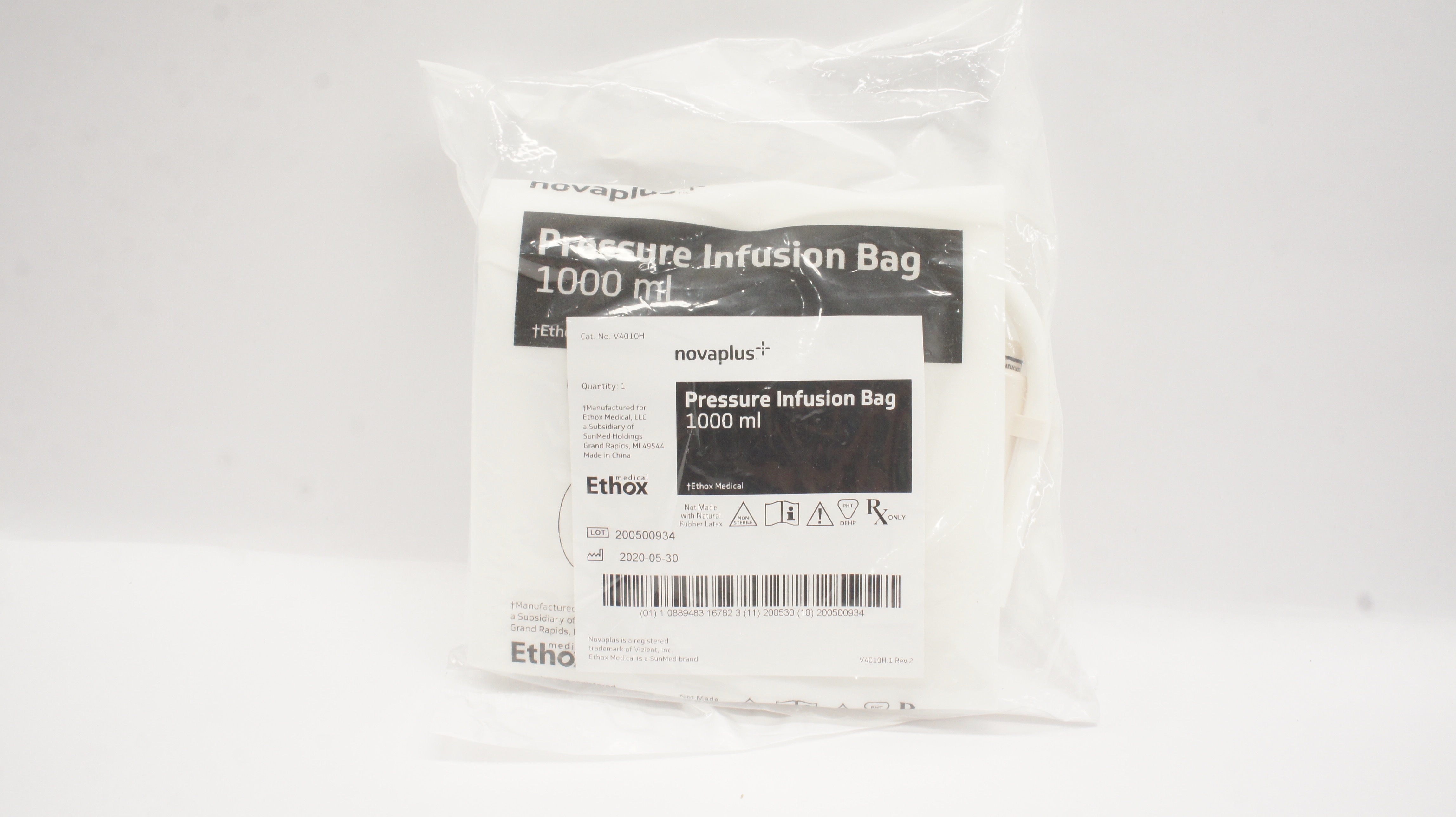 Ethox V4010H Novaplus Pressure Infusion Bag 1000mL