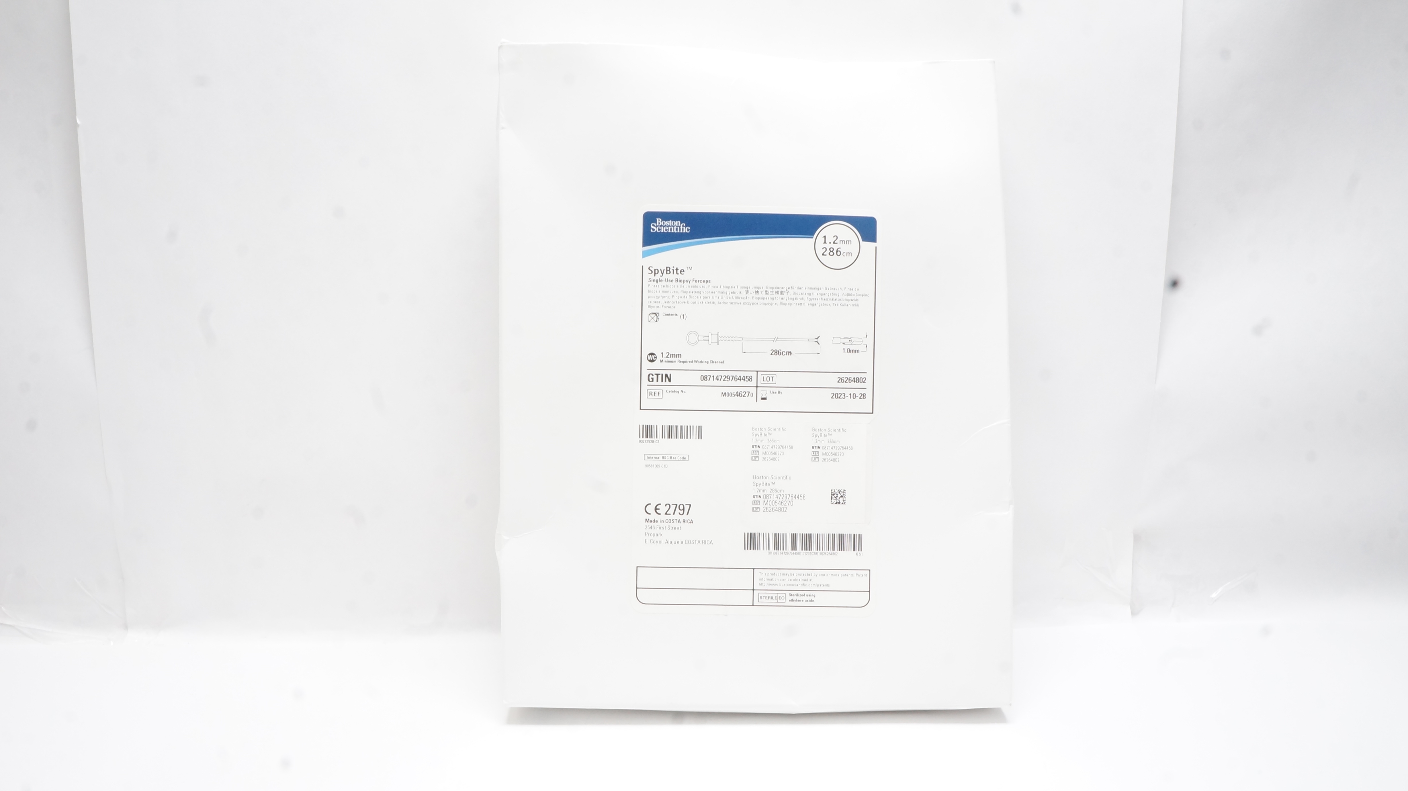 Boston Scientific M00546270 SpyBite Single-Use Biopsy Forceps 1.2mm x 286cm (x)