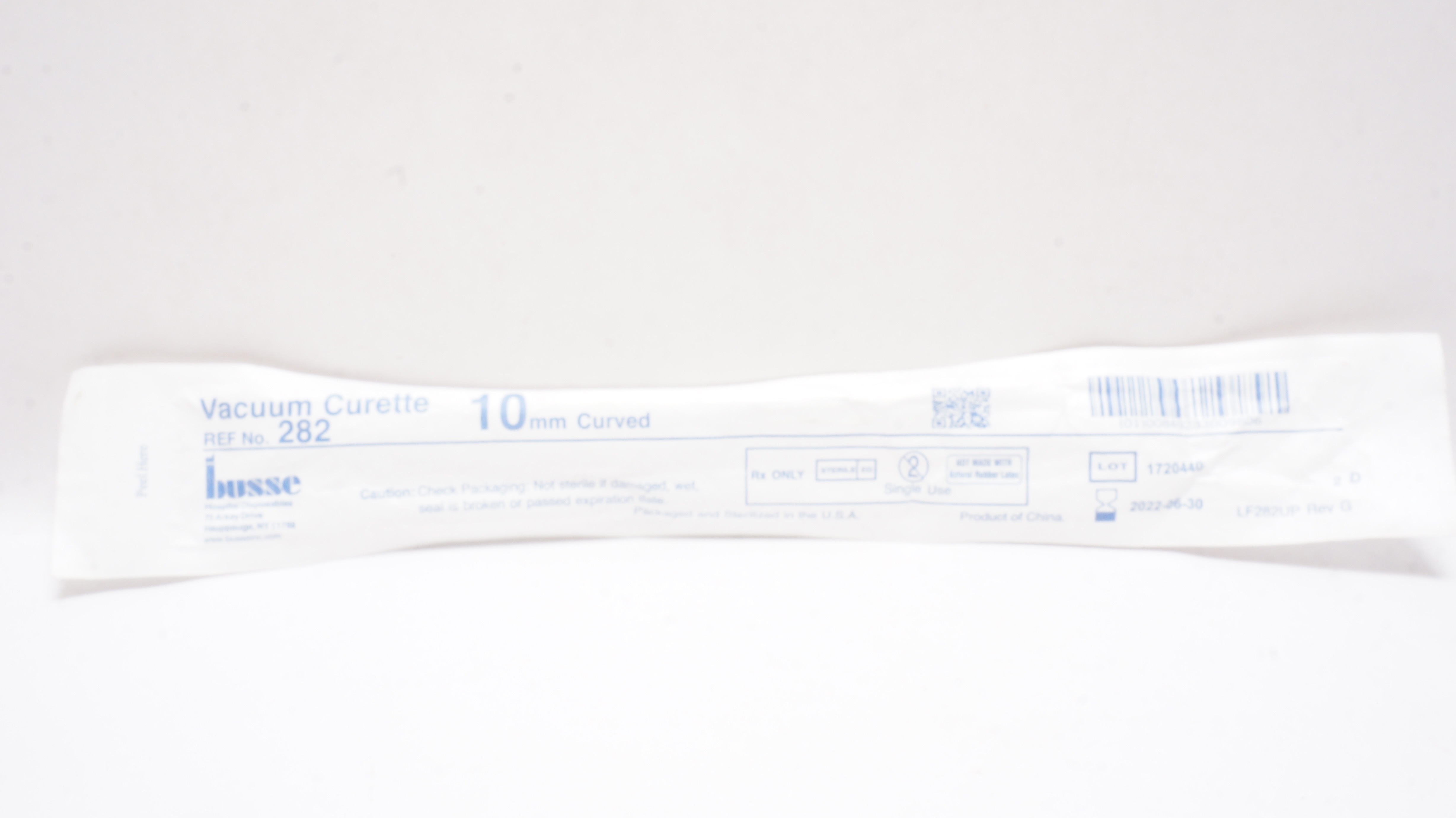 Busse 282 Vacuum Curette 10mm Curved (x)