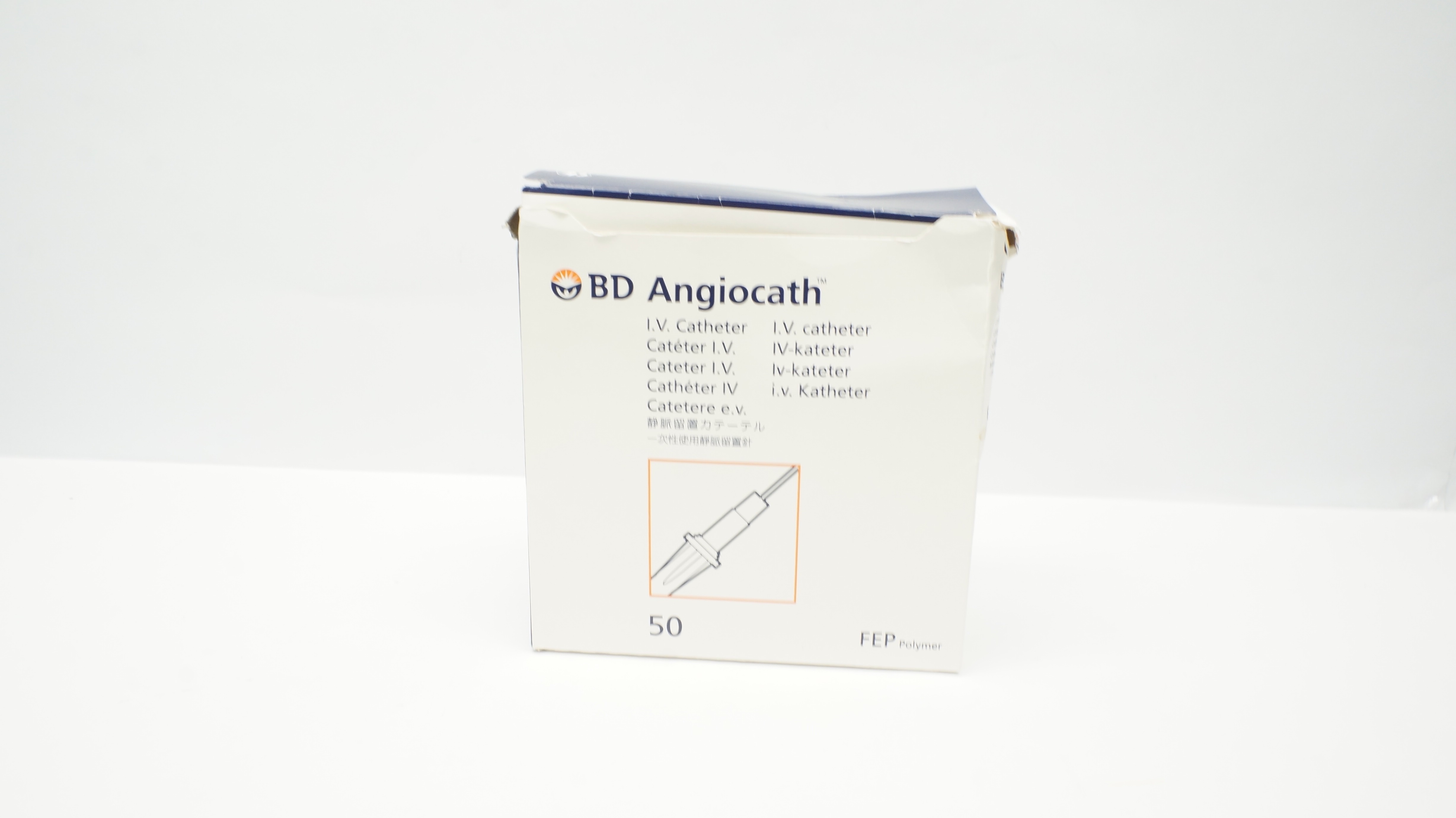 BD 381137 Angiocath I.V. Cath. 20GA x 1.88inch, 42 ml/min - Box of 50