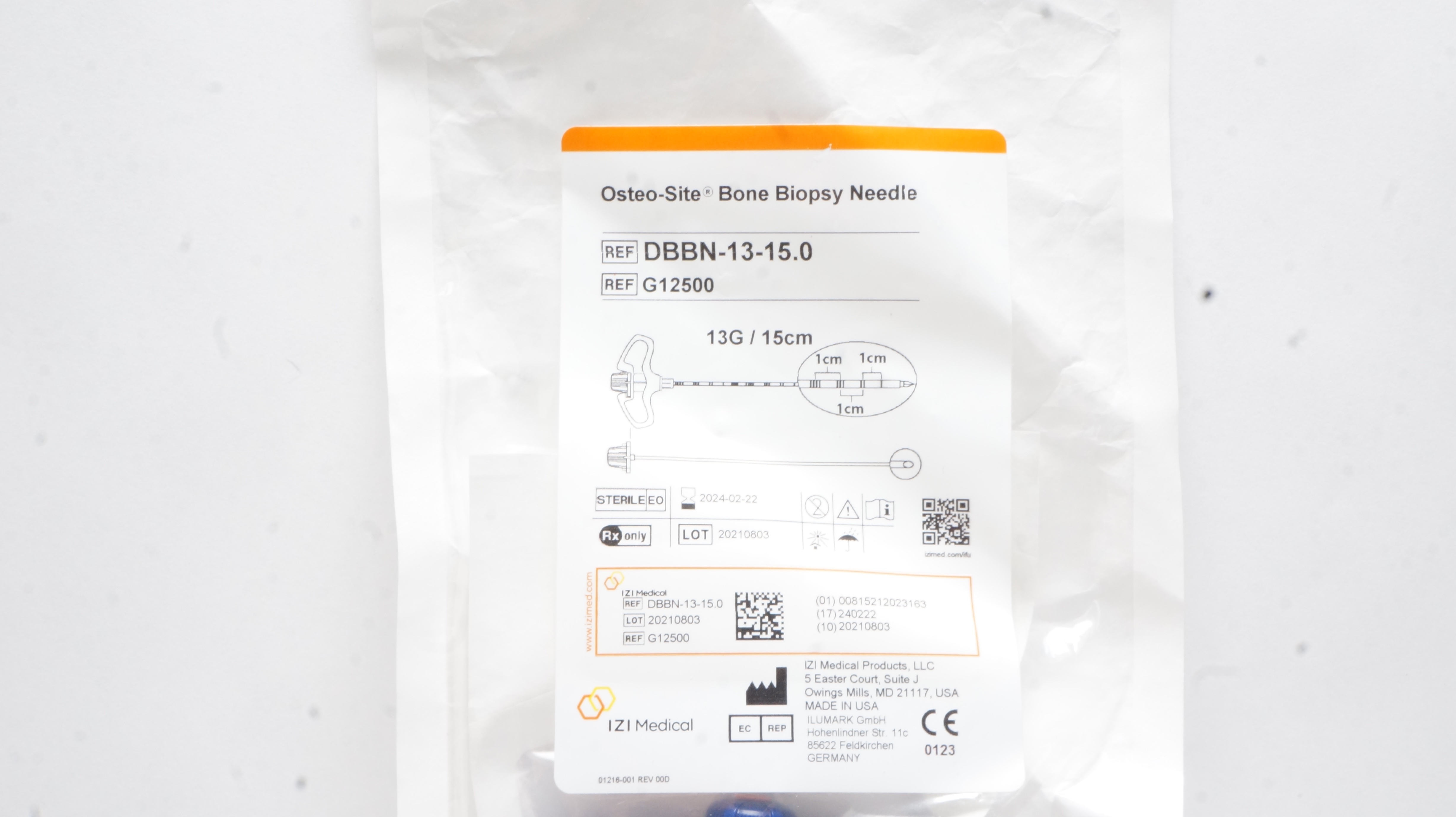IZI Medical G12500 Osteo-Site Bone Biopsy Ndle 13G/15cm (x)