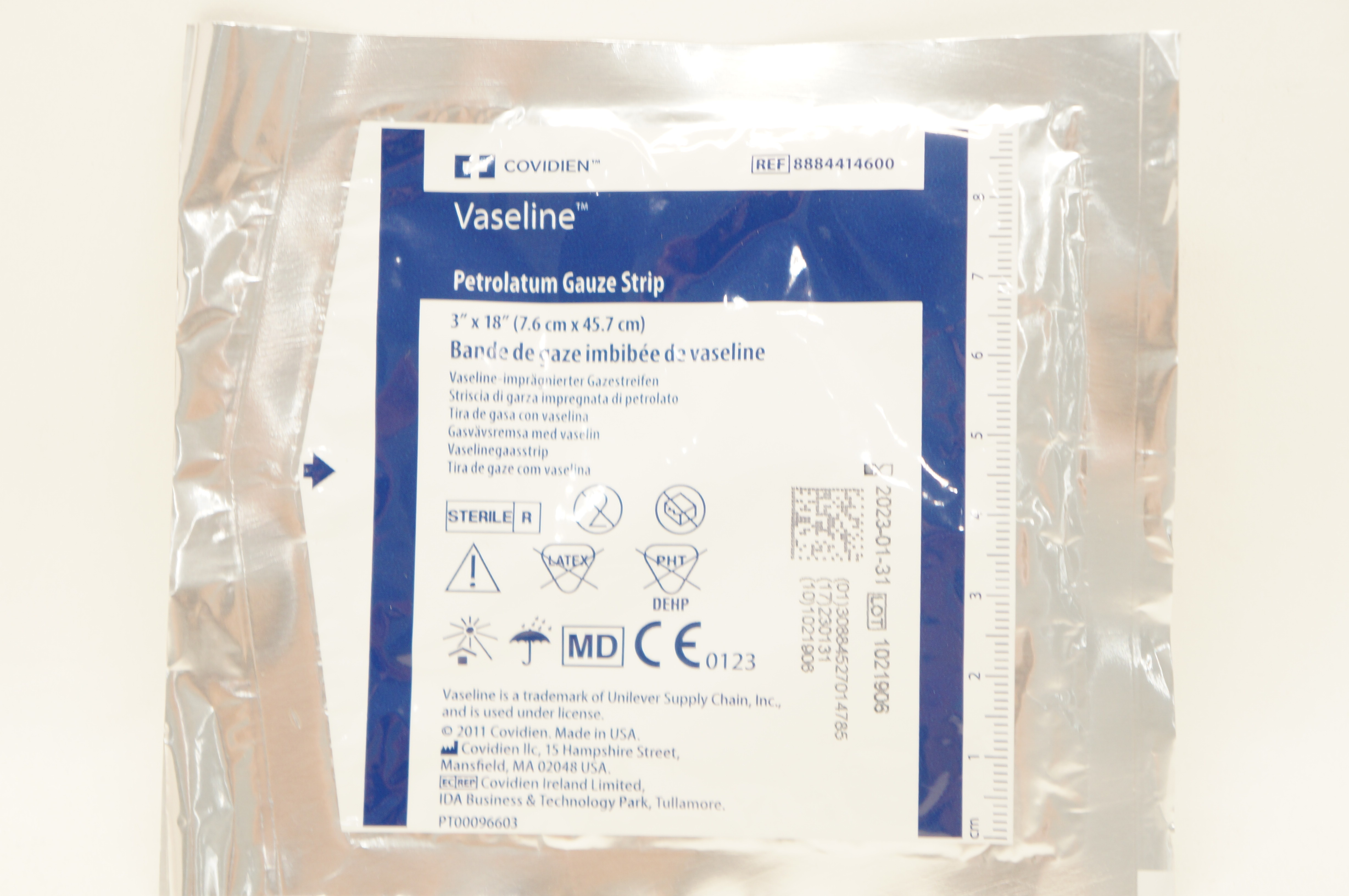 Covidien 8884414600 Vaseline Petrolatum Gauze Strip 3inch x 18inch (x)