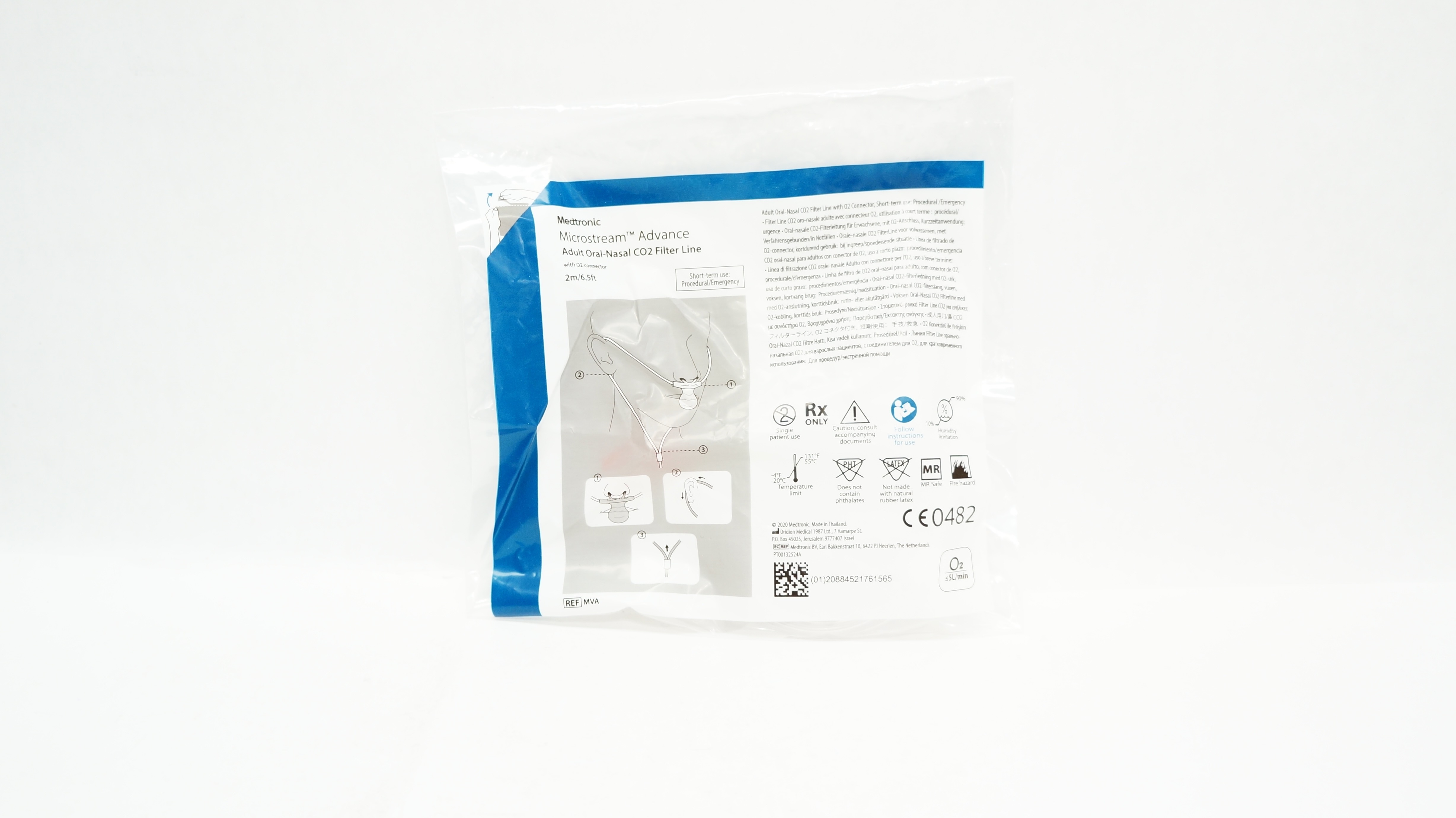 Medtronic MVA Microstream Advance Adult Oral-Nasal CO2 Filter Line 6.5ft.