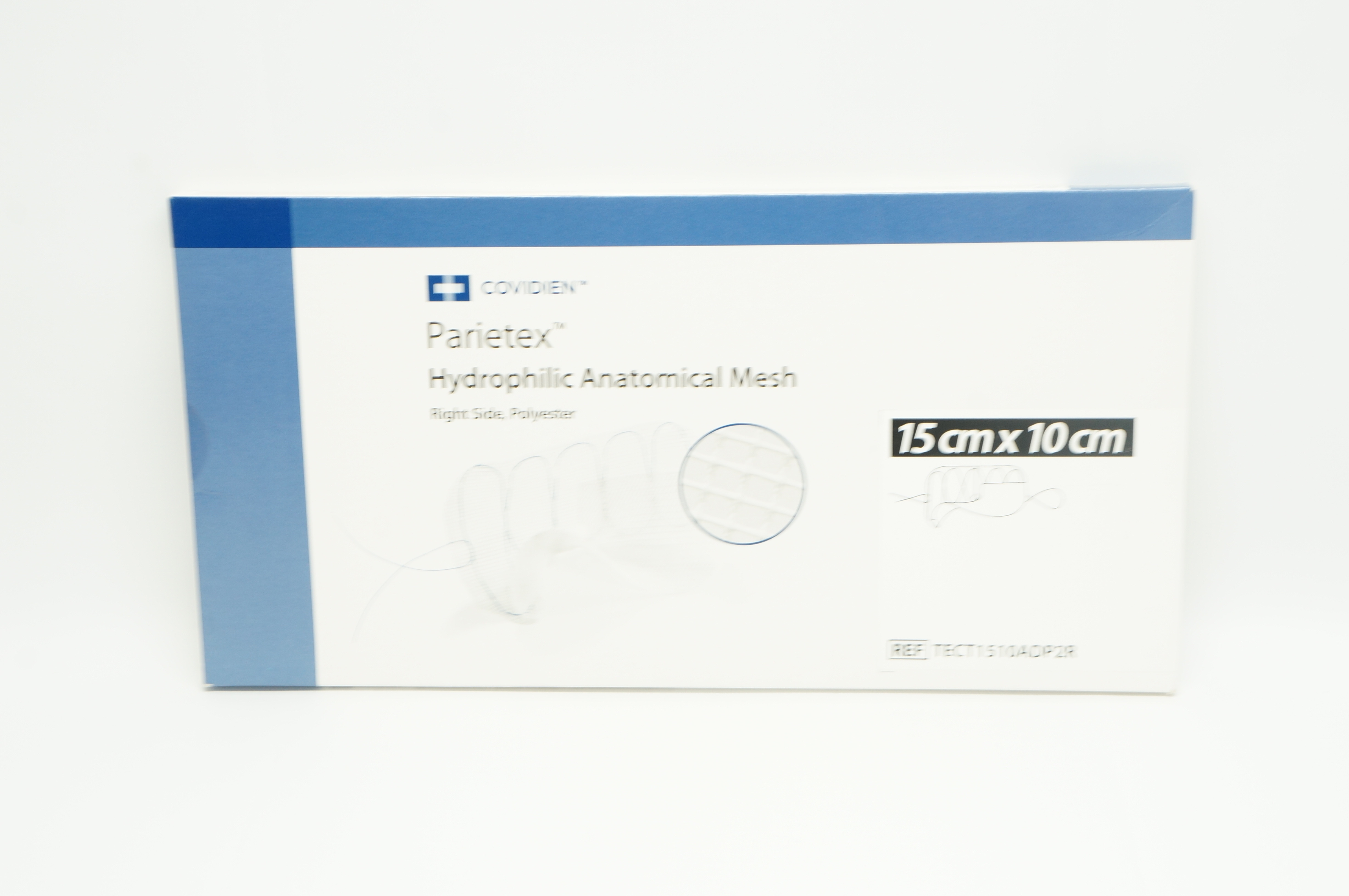 Covidien TECT1510ADP2R Parietex Hydrophilic Mesh, Right Side 15cm x 10cm