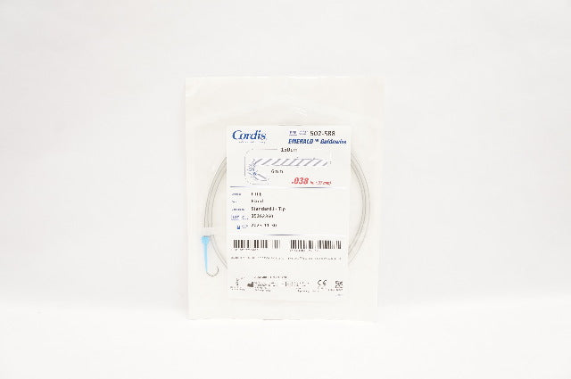 Cordis 502-588 Emerald PTFE Guidewire Standard J-Tip .038inch x 150cm
