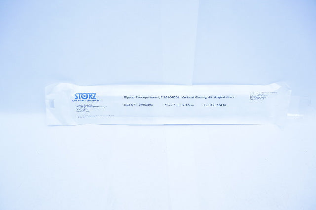 Karl Storz 28164FGL Bipolar Forceps Insert, Vertical Closing, 45degree, 1mmx20cm