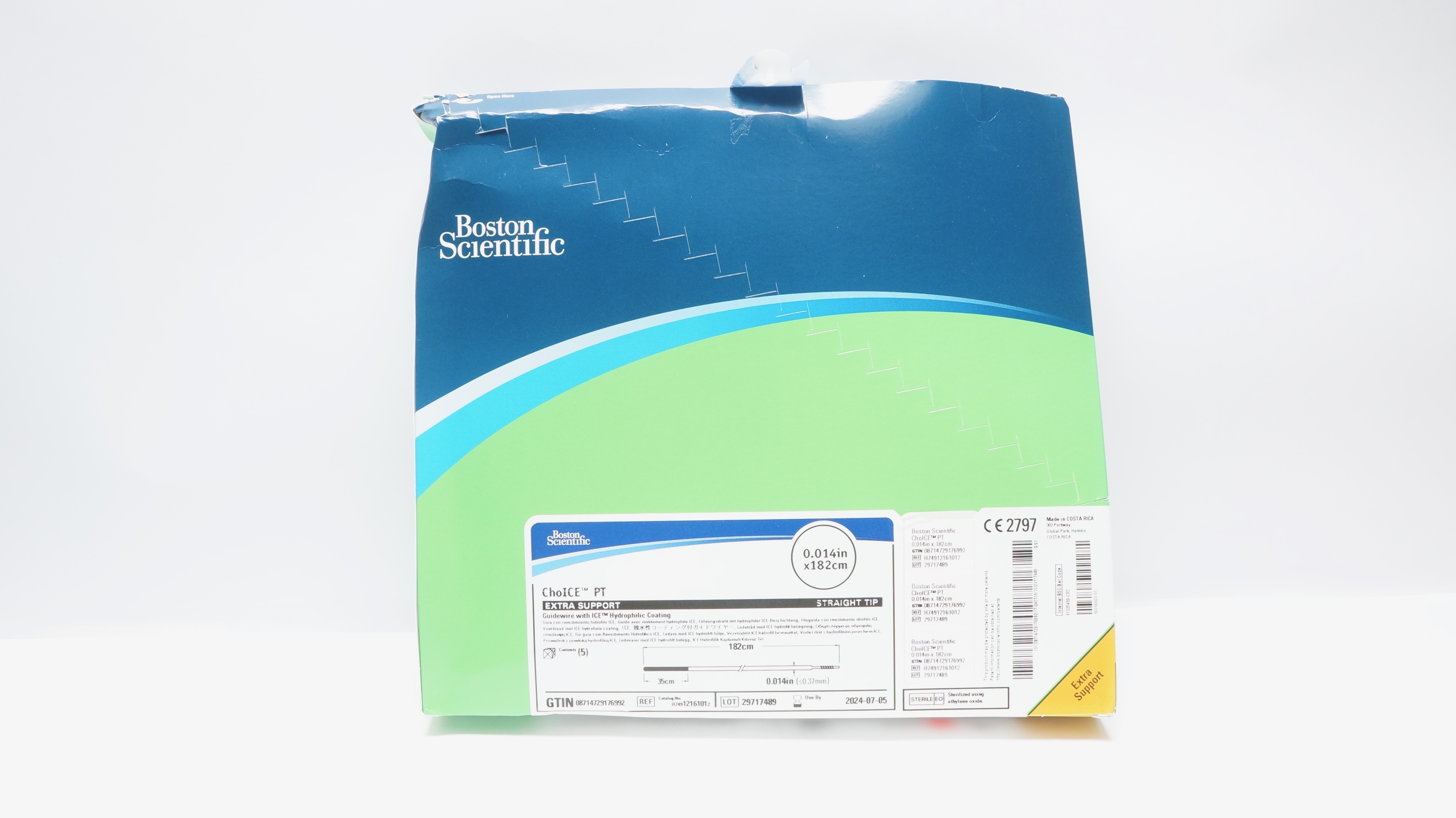Boston Scientific H74912161012 ChoICE PT Guidewire 0.014inch x 182cm (x)