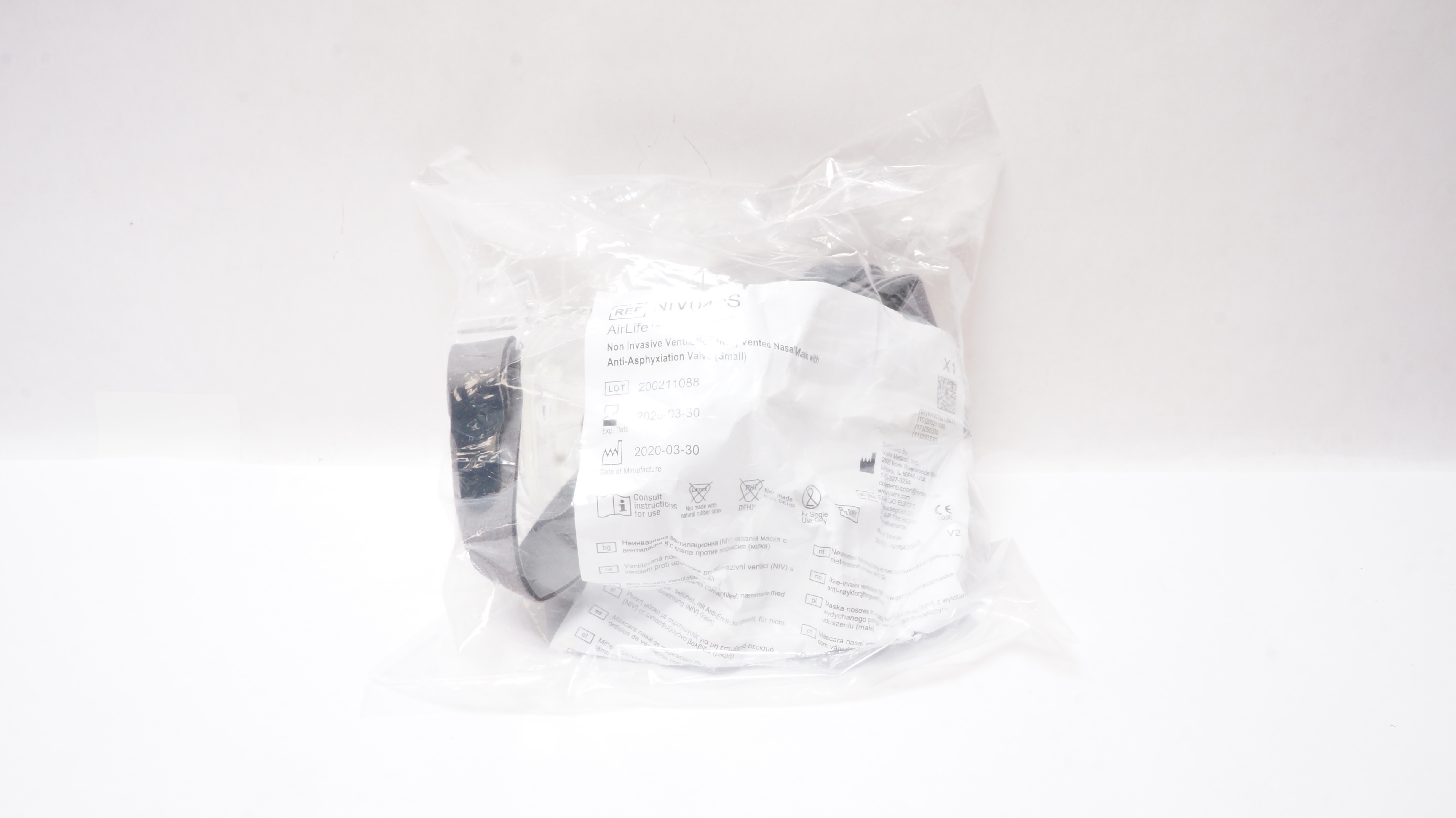 Vyaire NIV040S AirLife Non Invasive Ventilation Vented Full Mask