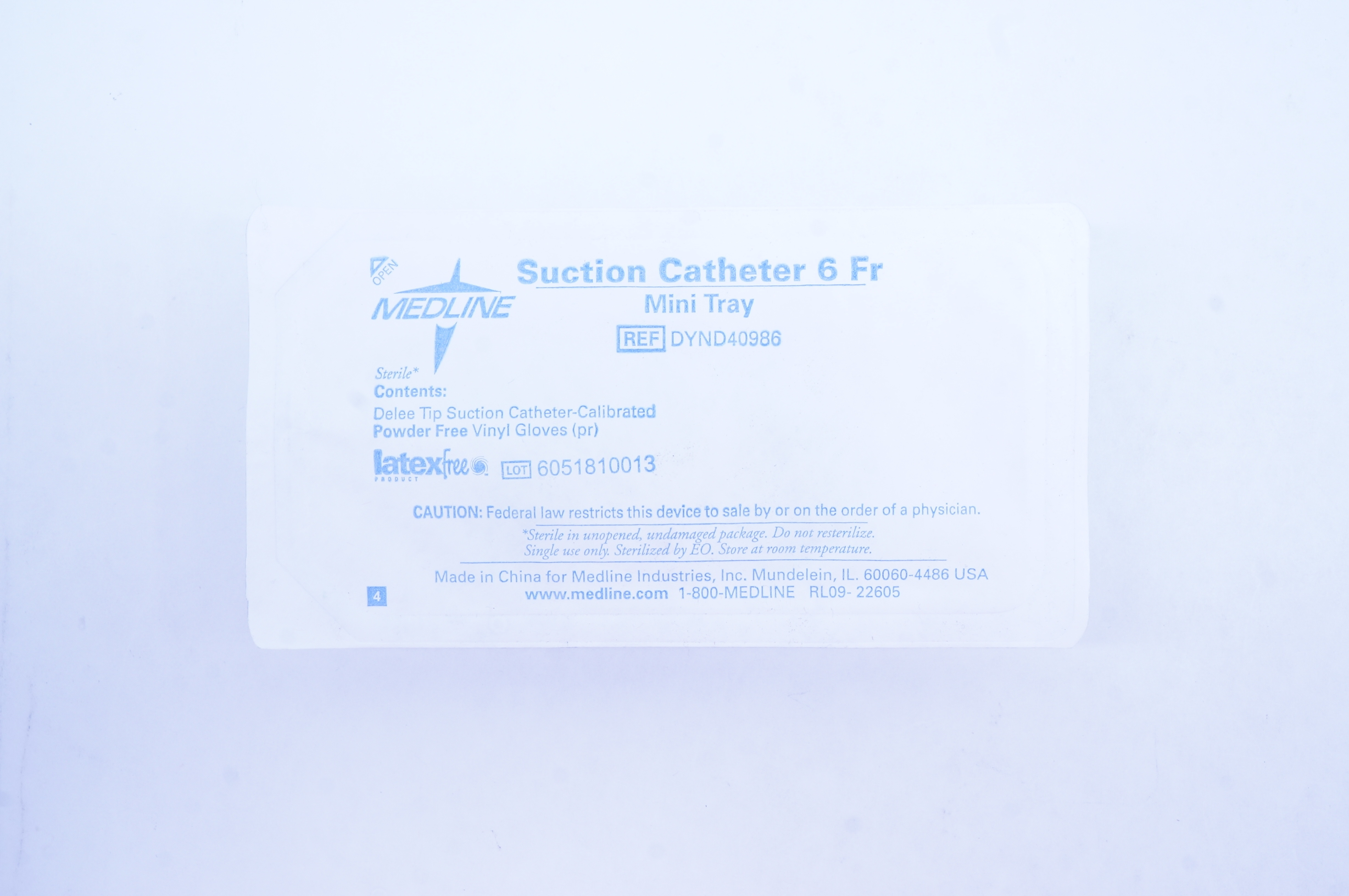 Medline DYND40986 Suction Cath. Mini Tray 6 Fr.